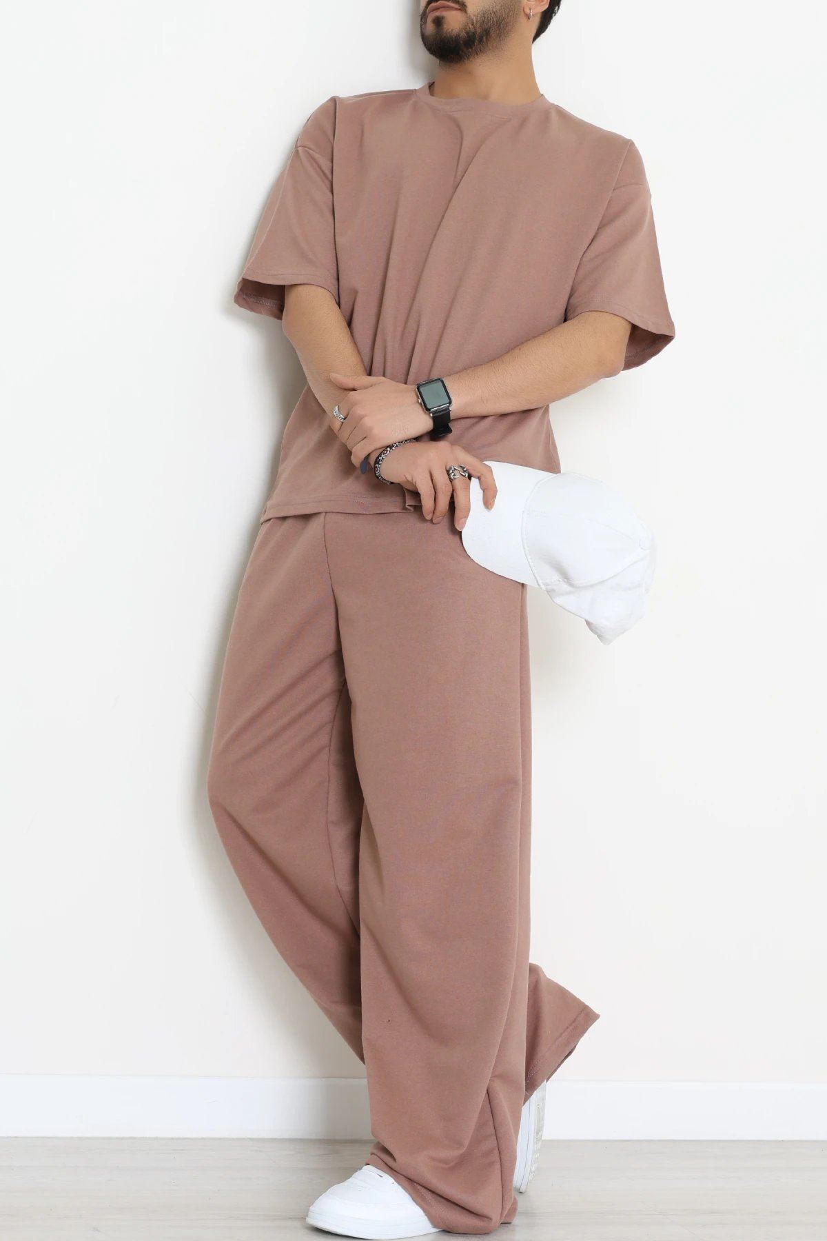 İki İplik Oversize Erkek Takım Kahve - 80273.1567.