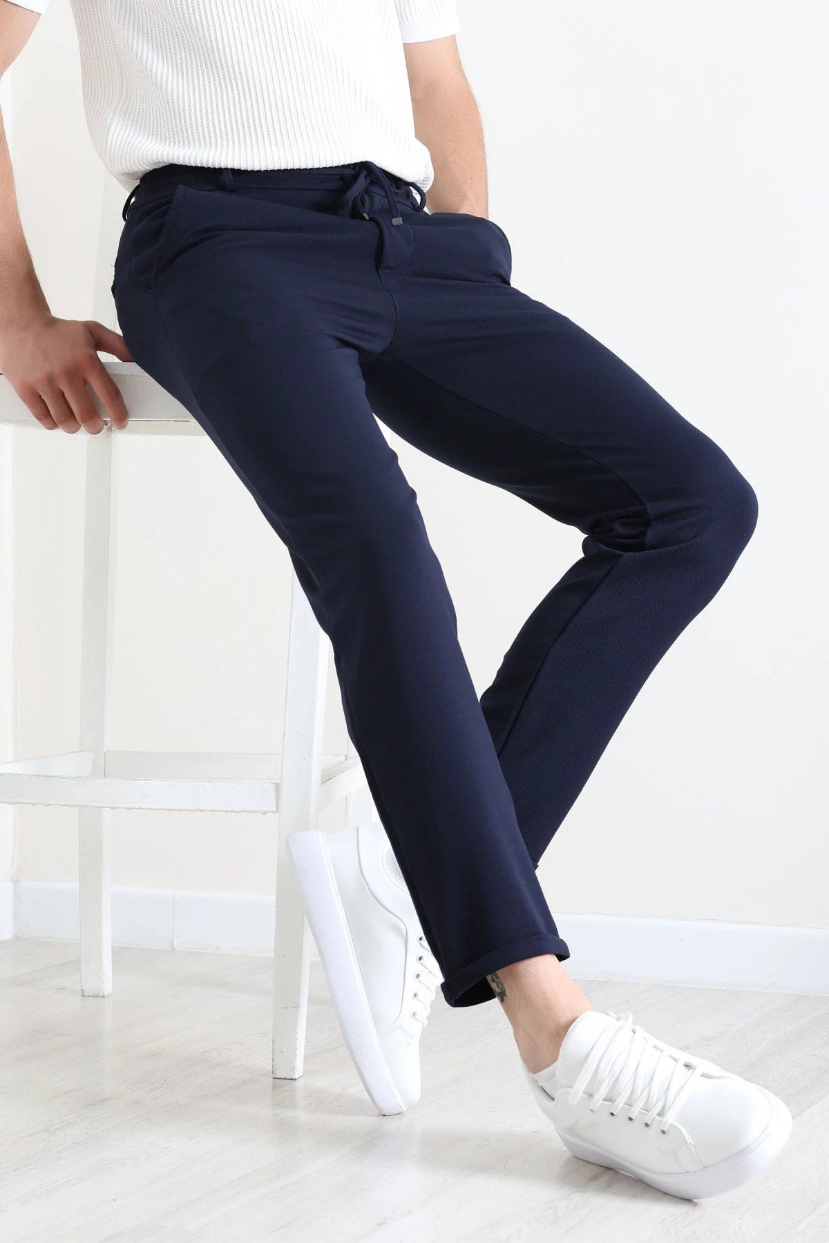 Diagonel Jogger Erkek Pantolon Lacivert - 70910.1937.