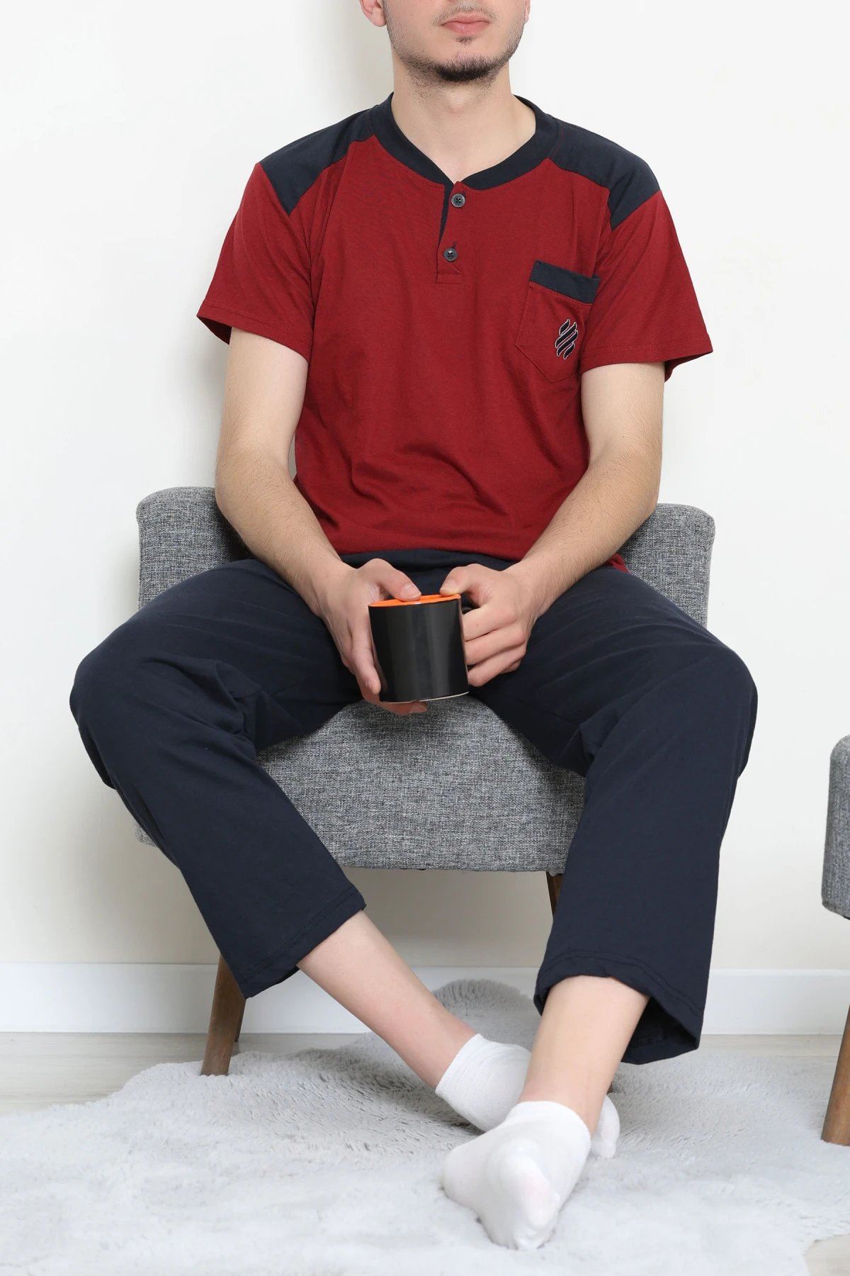 Süprem Erkek Cepli Pijama Takımı Bordolaci - 71767.1838.
