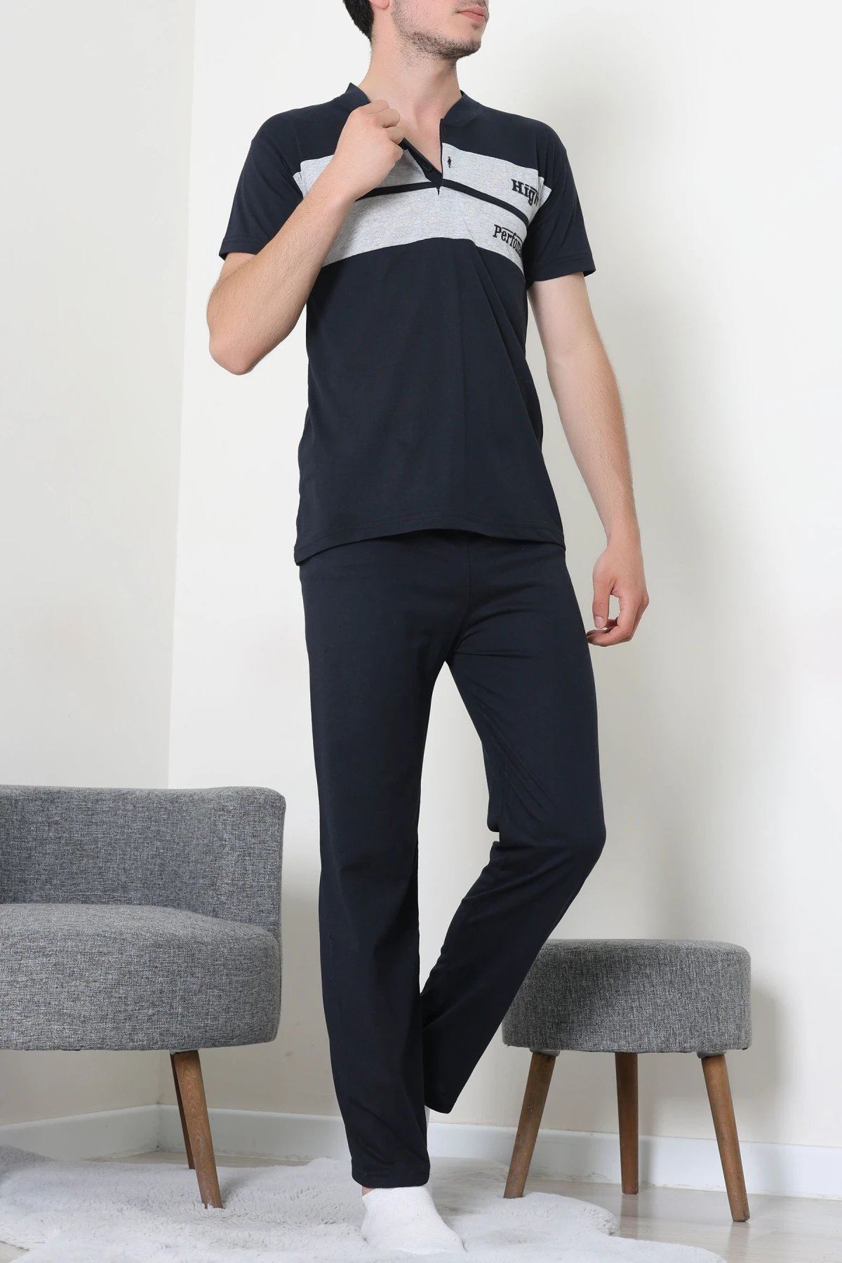 Süprem Erkek Pijama Takımı Lacigri - 42792.1838.