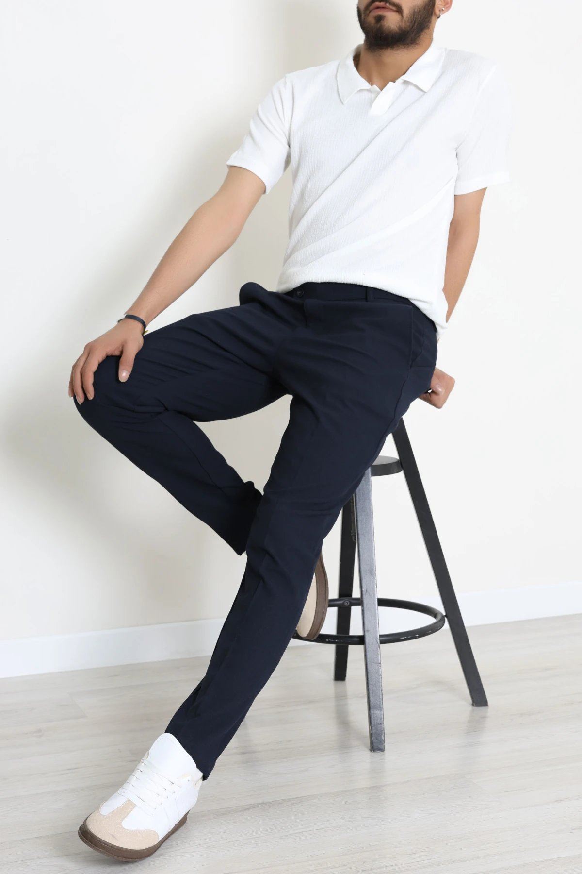 Regular Fit Erkek Kumaş Pantolon Lacivert