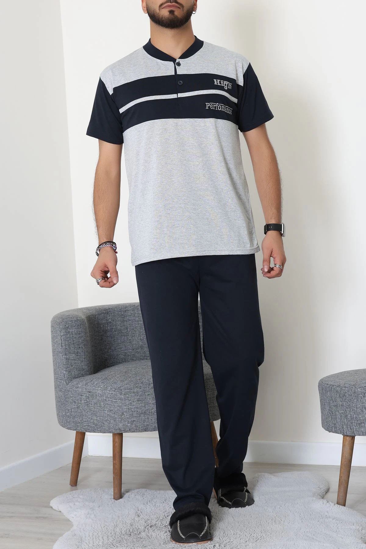 Süprem Erkek Pijama Takımı Gri - 42792.1838.