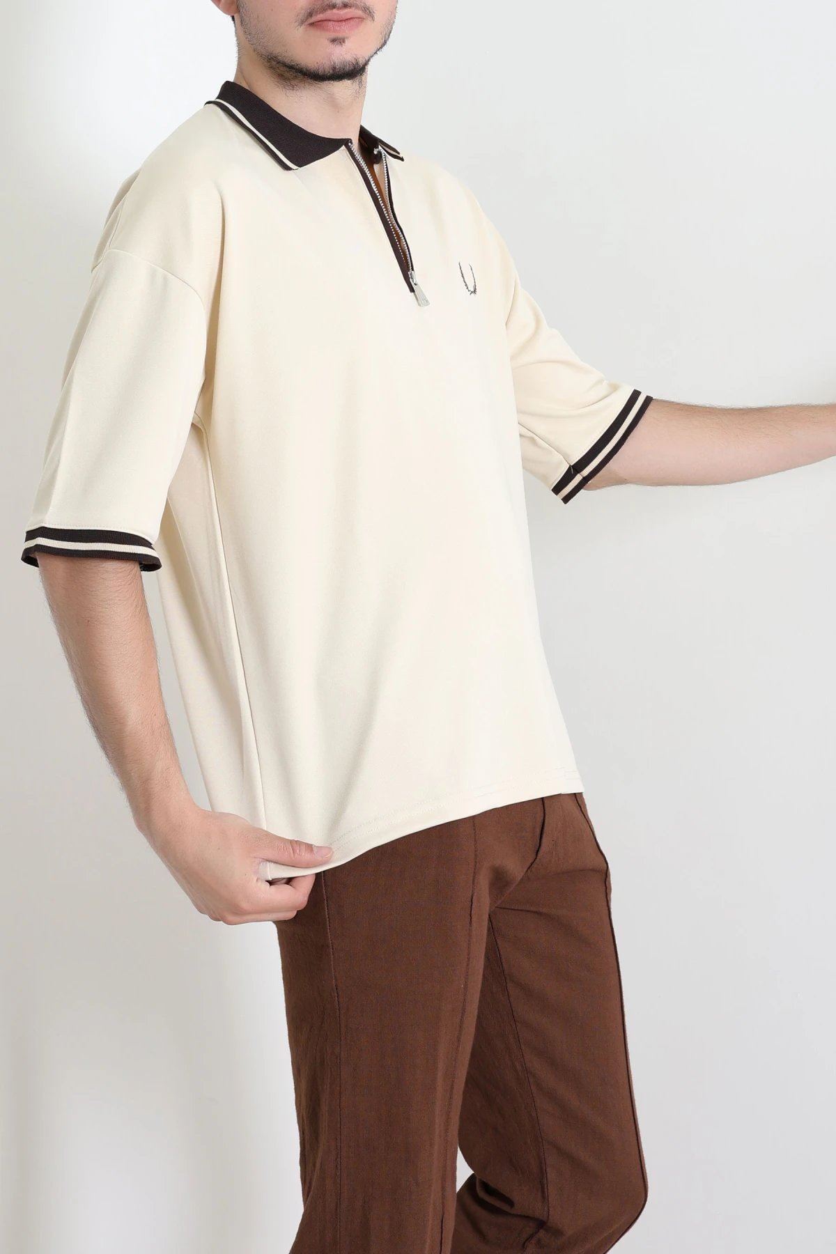 Premium Pike Polo Yaka Erkek Tişört Bej - 71792.1567.