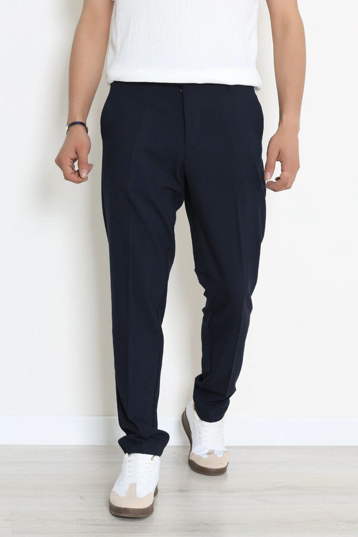 Regular Fit Erkek Kumaş Pantolon Lacivert