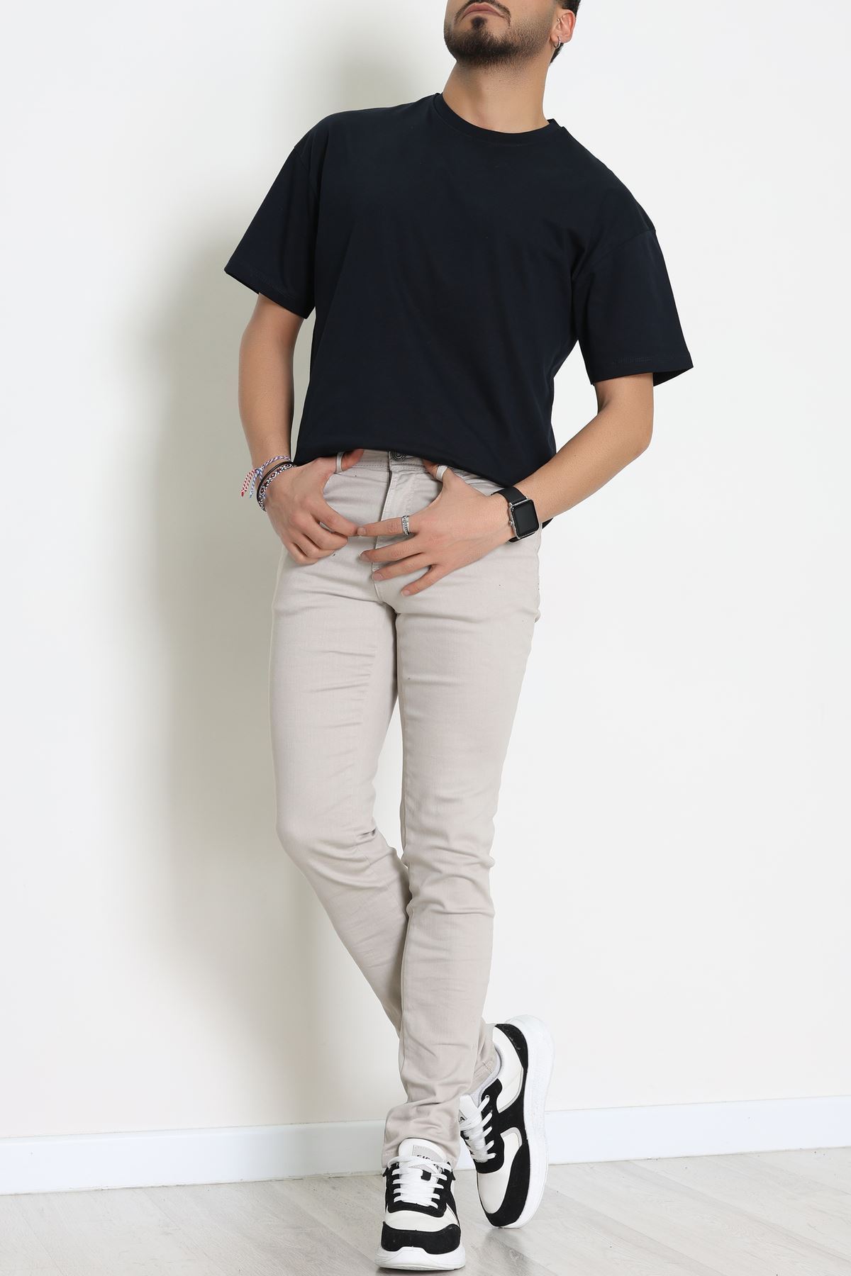 Kompak Penye Unisex Baskısız Oversize Tişört Laci