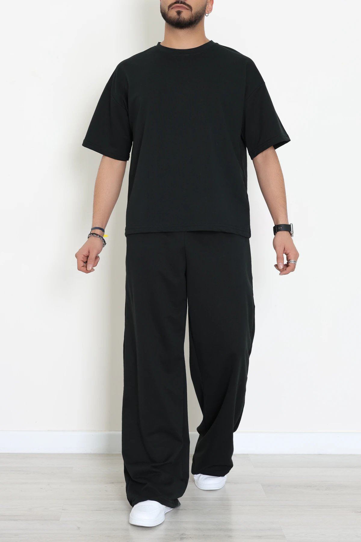 İki İplik Oversize Erkek Takım Siyah - 80273.1567.