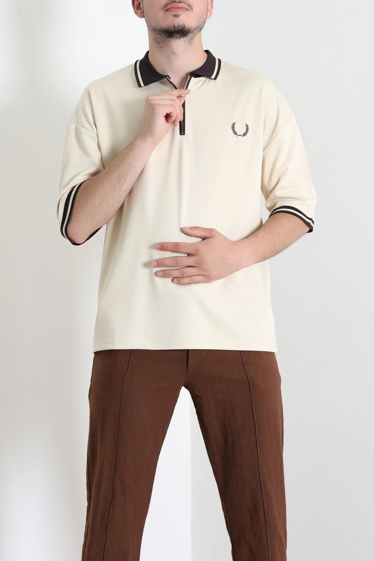 Premium Pike Polo Yaka Erkek Tişört Bej - 71792.1567.