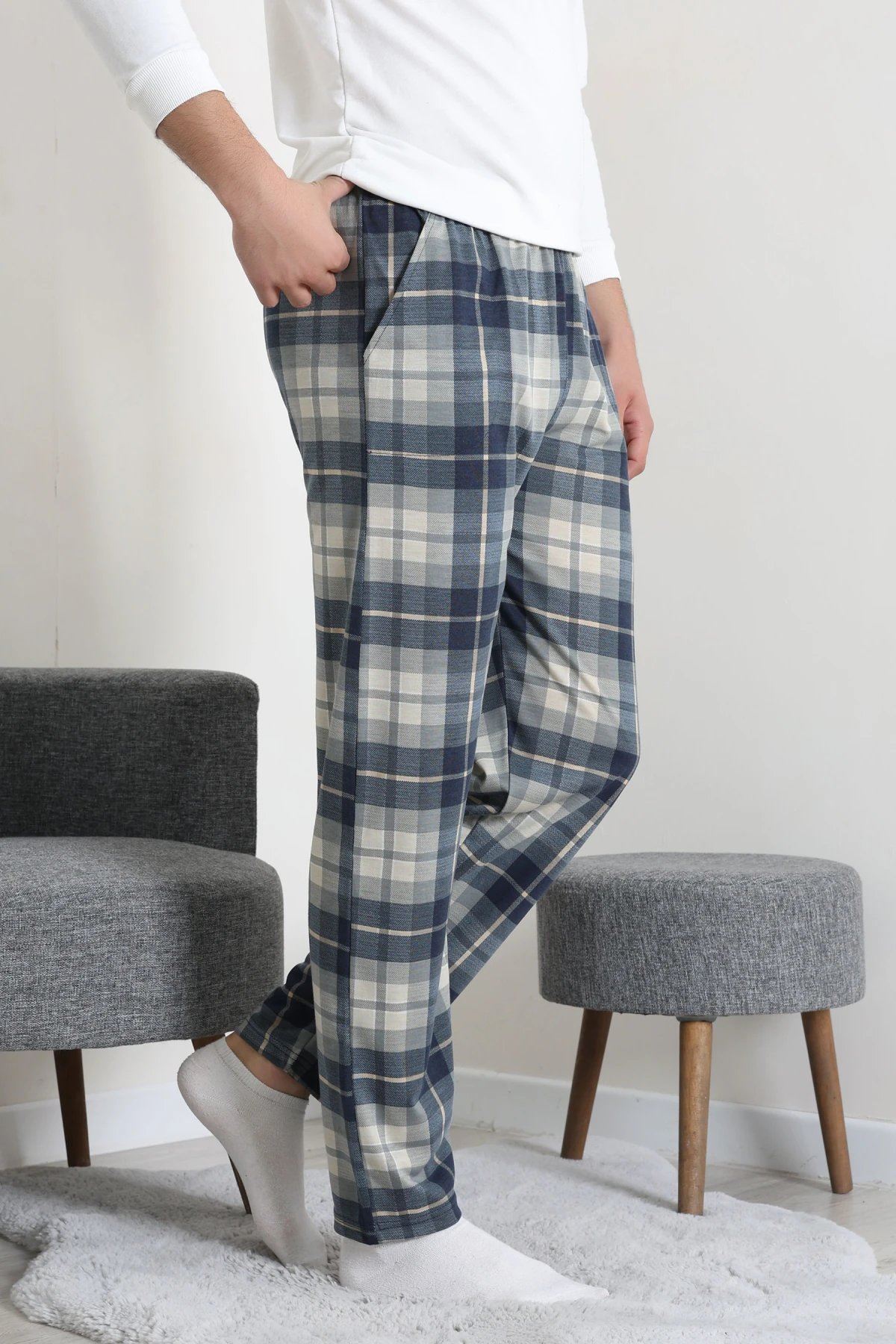 Süprem Cepli Erkek Pijama Altı Bejlaci