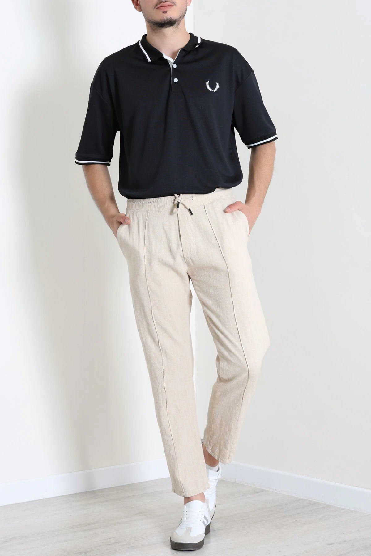 Premium Pike Polo Yaka Oversize Erkek Tişört Siyah - 71793.1567.