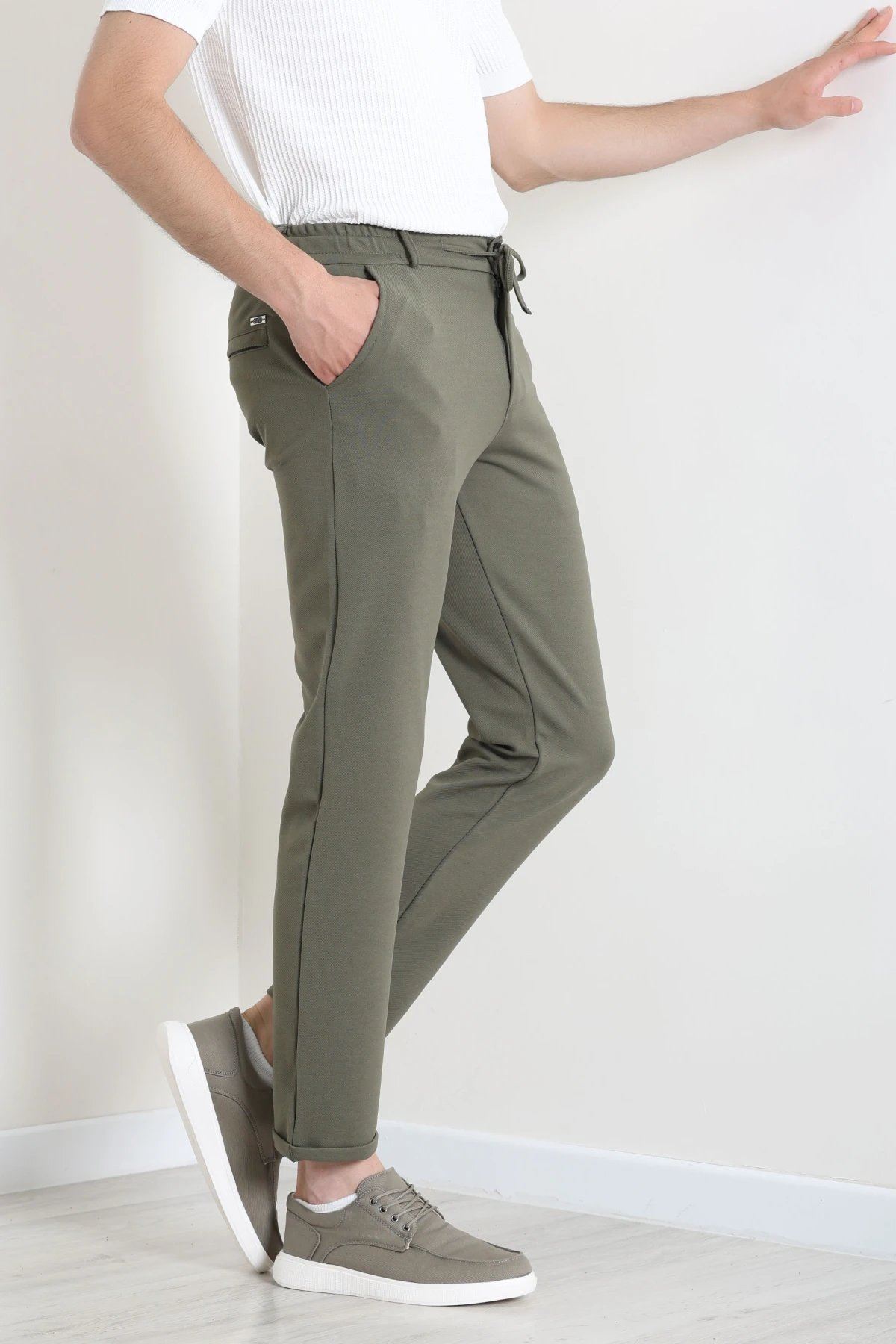 Diagonel Jogger Erkek Pantolon Haki - 70910.1937.