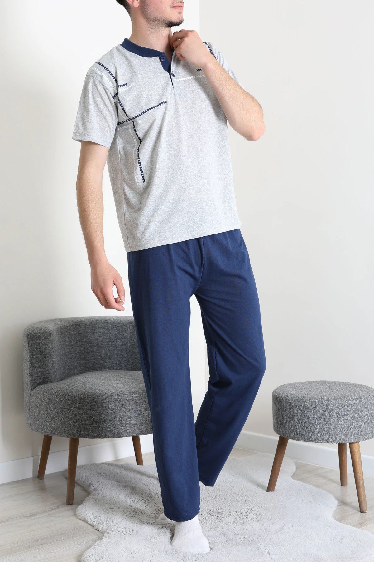 Süprem Erkek Pijama Takımı Grimavi - 42479.1838.