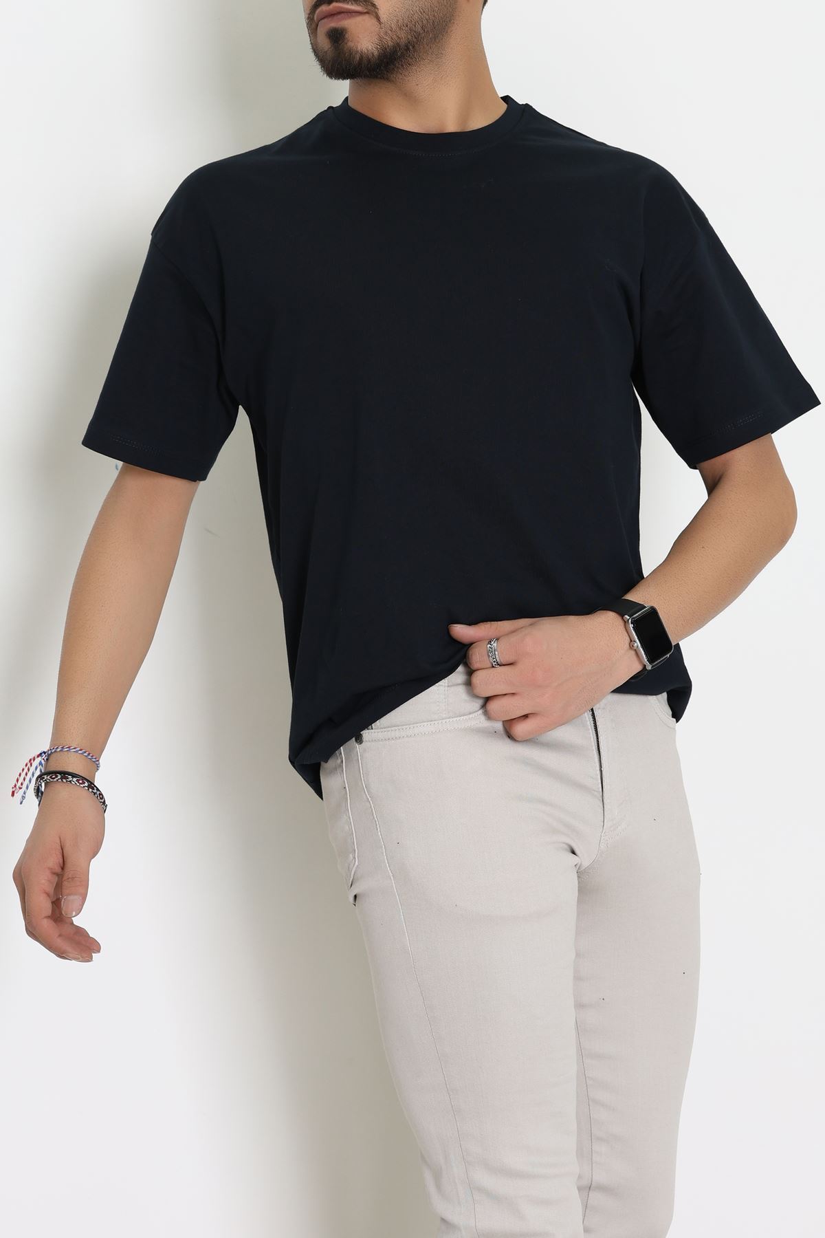 Kompak Penye Unisex Baskısız Oversize Tişört Laci