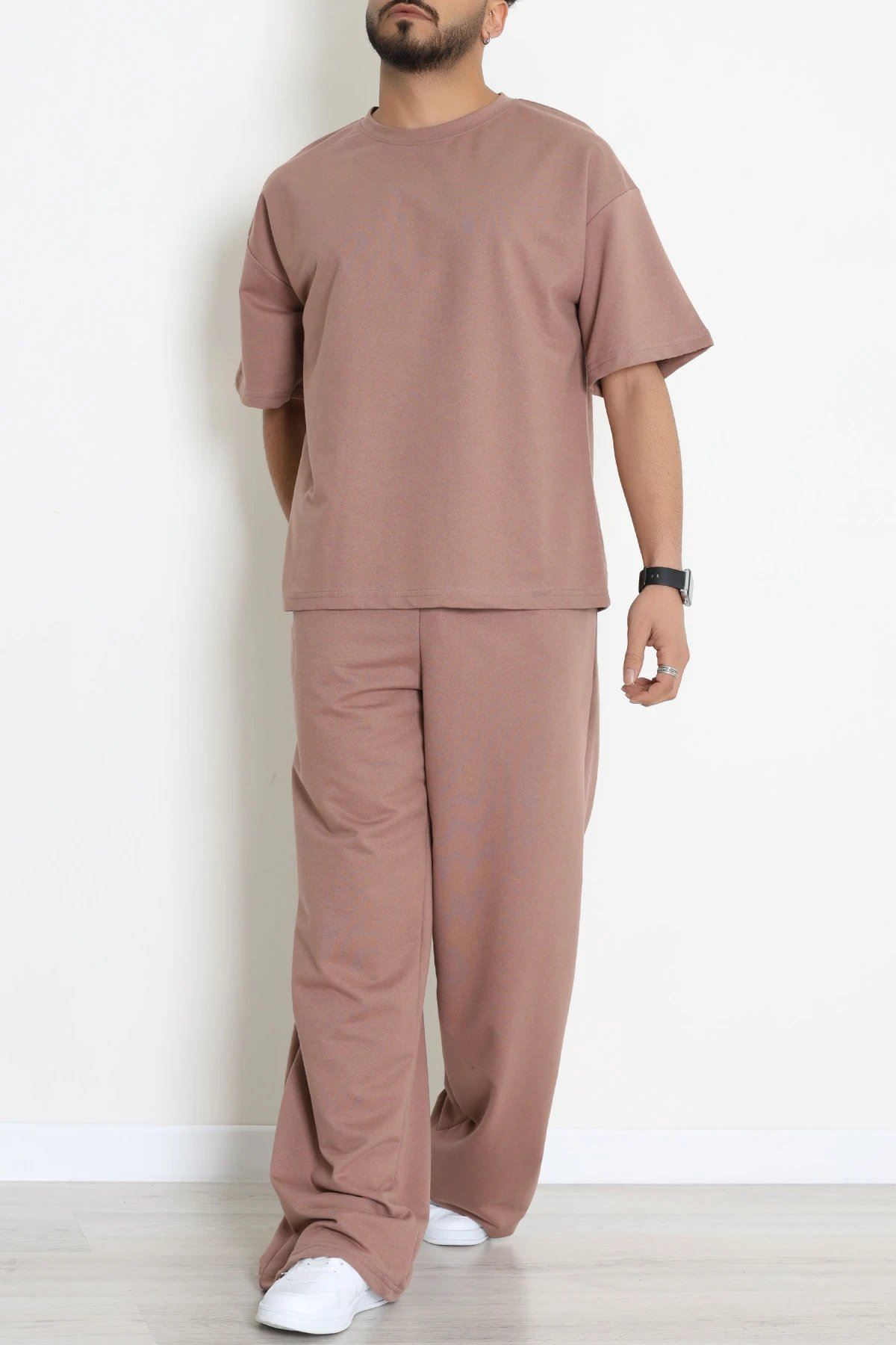 İki İplik Oversize Erkek Takım Kahve - 80273.1567.
