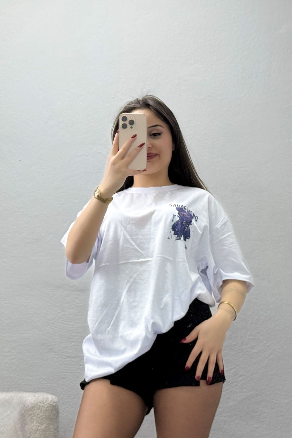 Kompakt Penye Unisex Tişört Beyazzümrüt - 55064.1872.