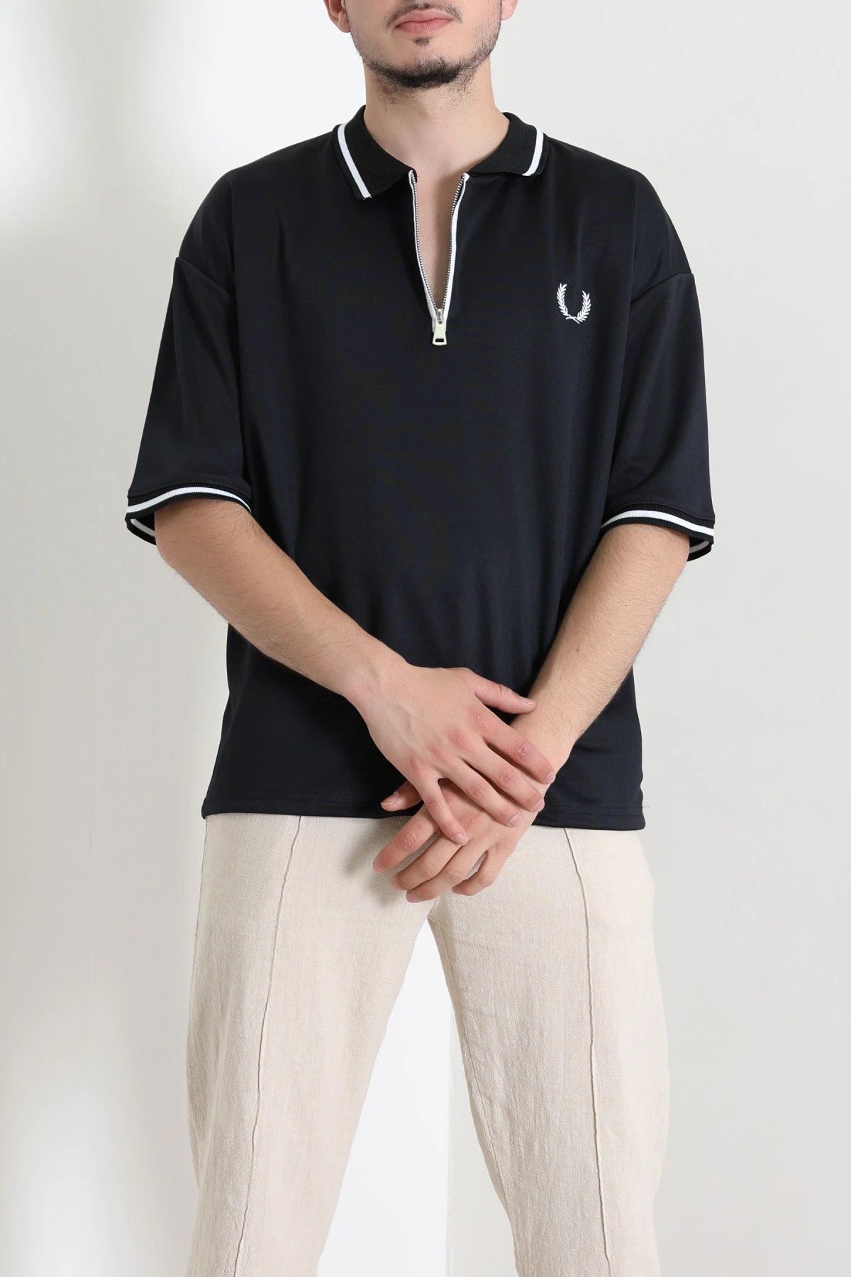 Premium Pike Polo Yaka Erkek Tişört Siyah