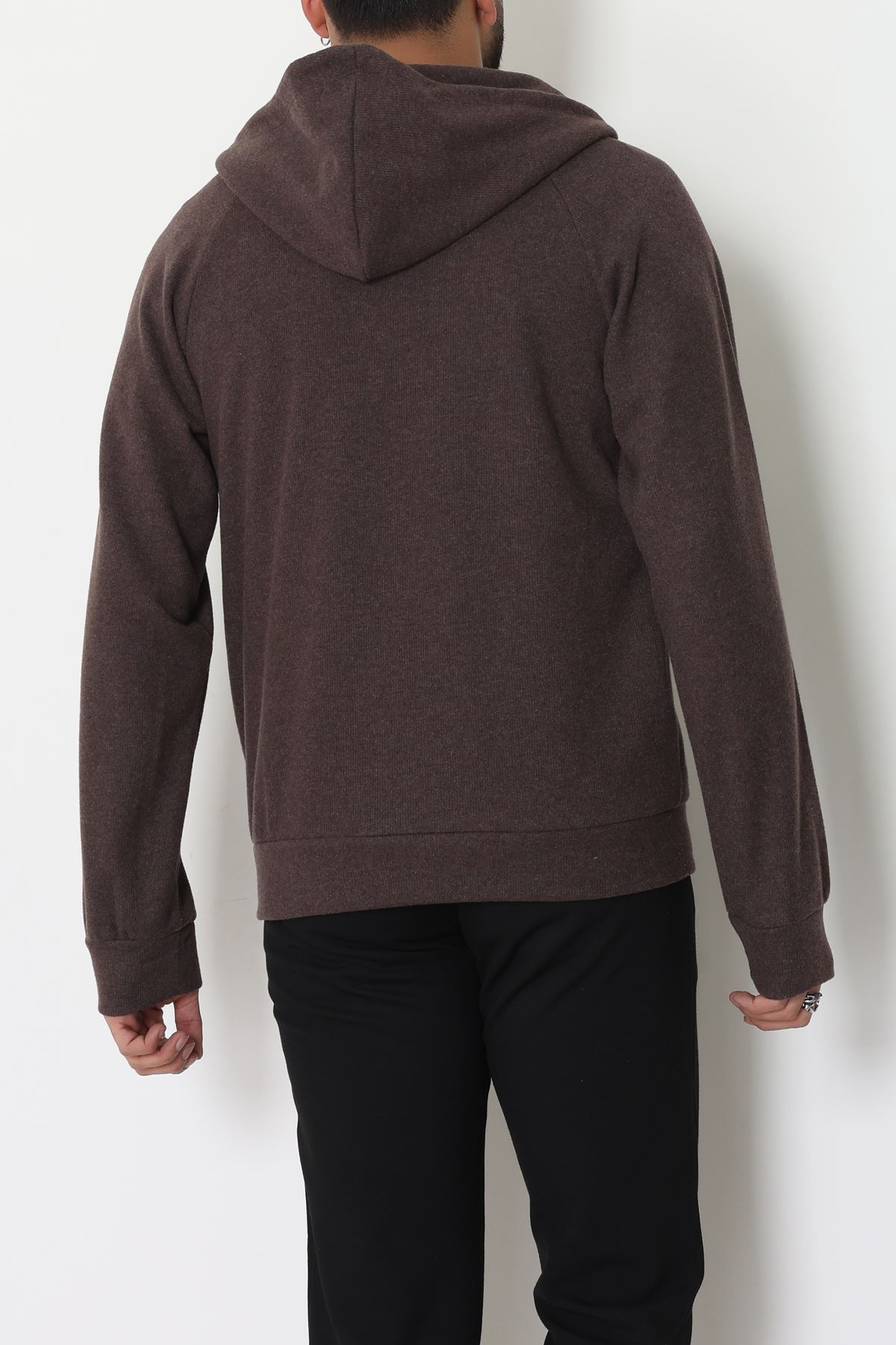 Selanik Kumaş Kapşonlu Erkek Sweat Acıkahve - 42799.1567.