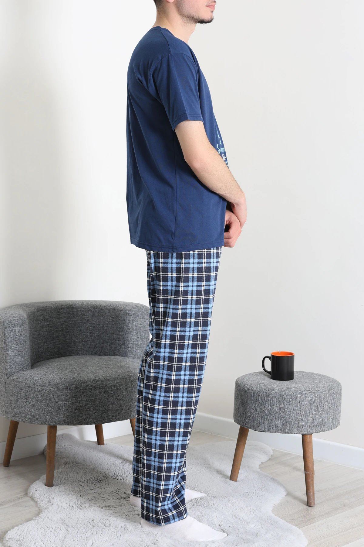 Süprem Erkek Pijama Takımı Mavi - 42789.1838.