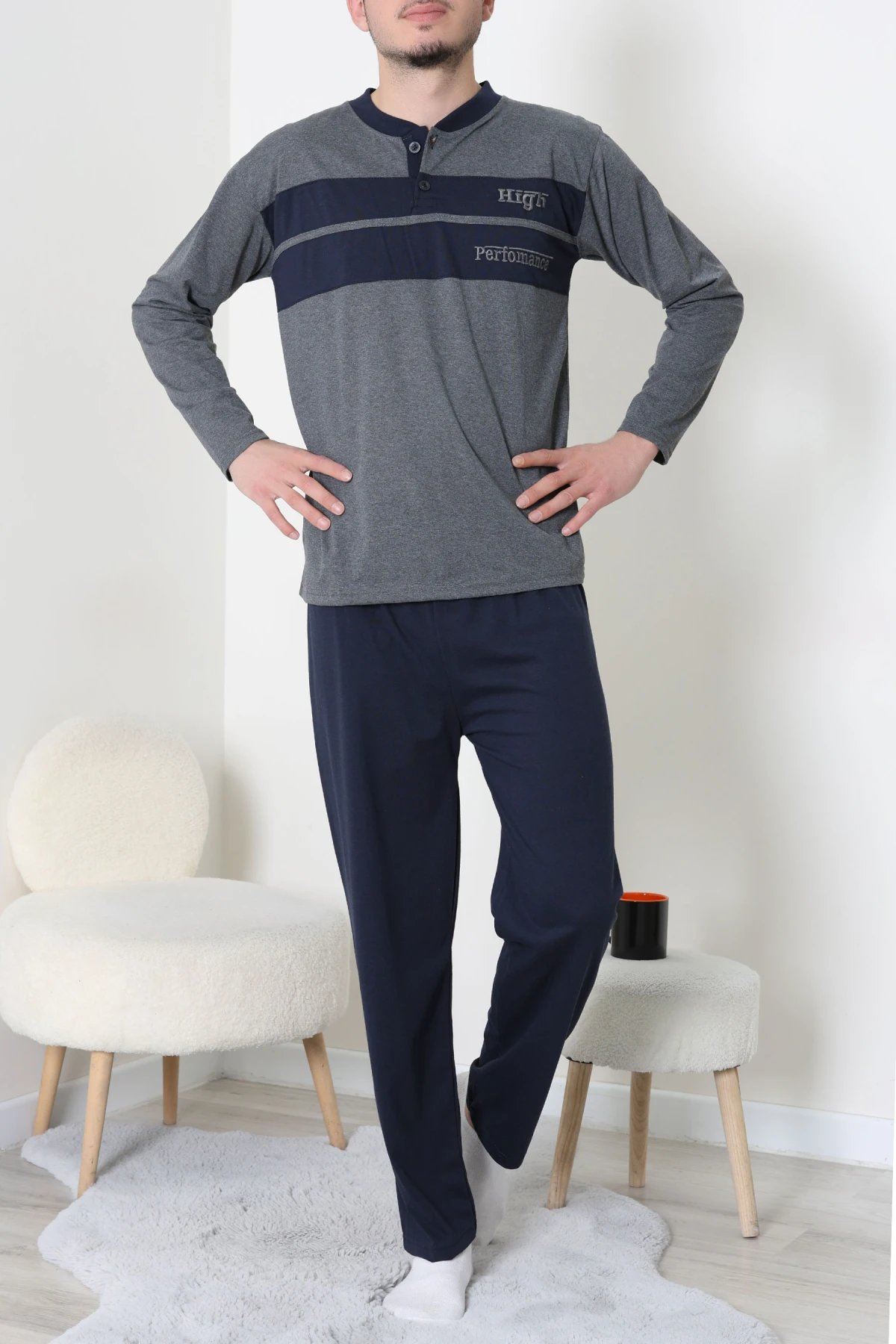 Süprem Erkek Pijama Takımı Fümelaci - 20833.1838.