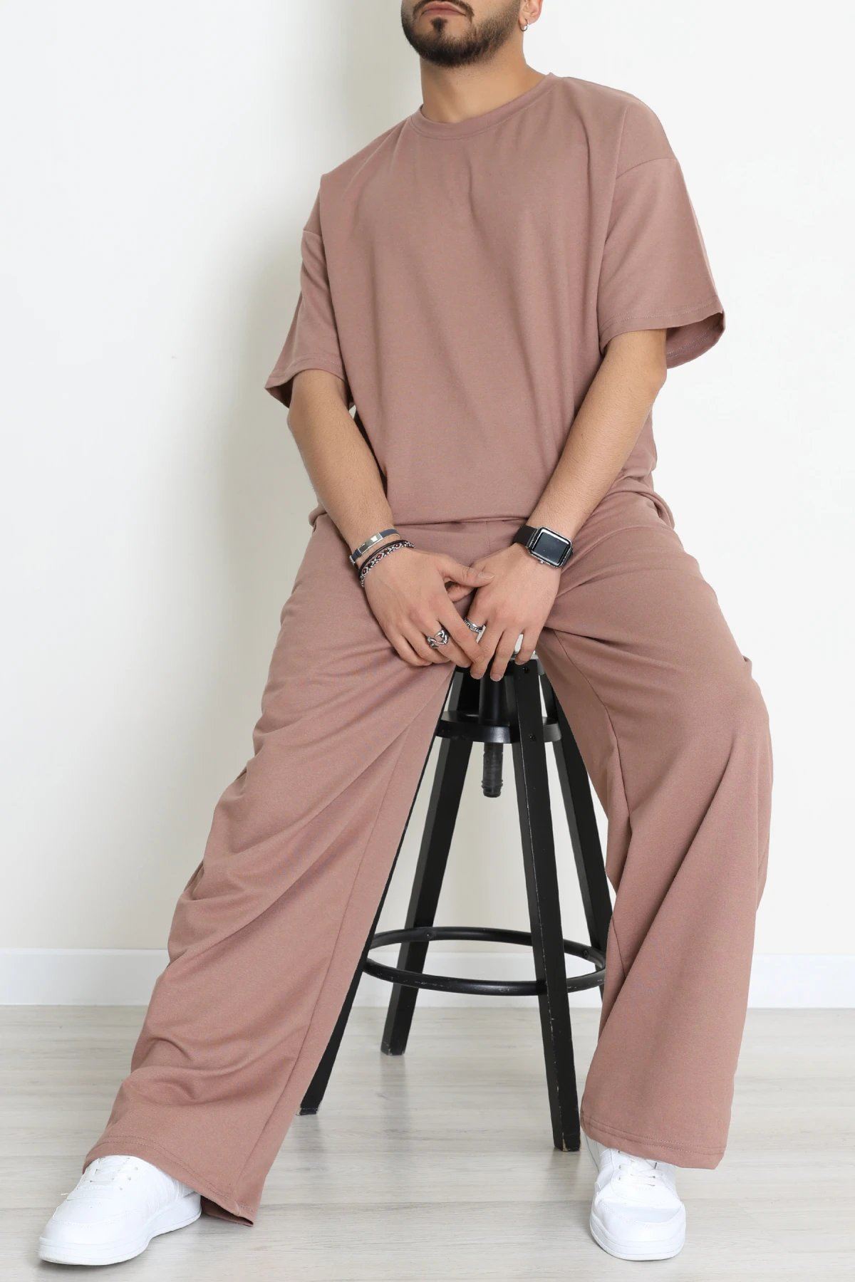 İki İplik Oversize Erkek Takım Kahve - 80273.1567.