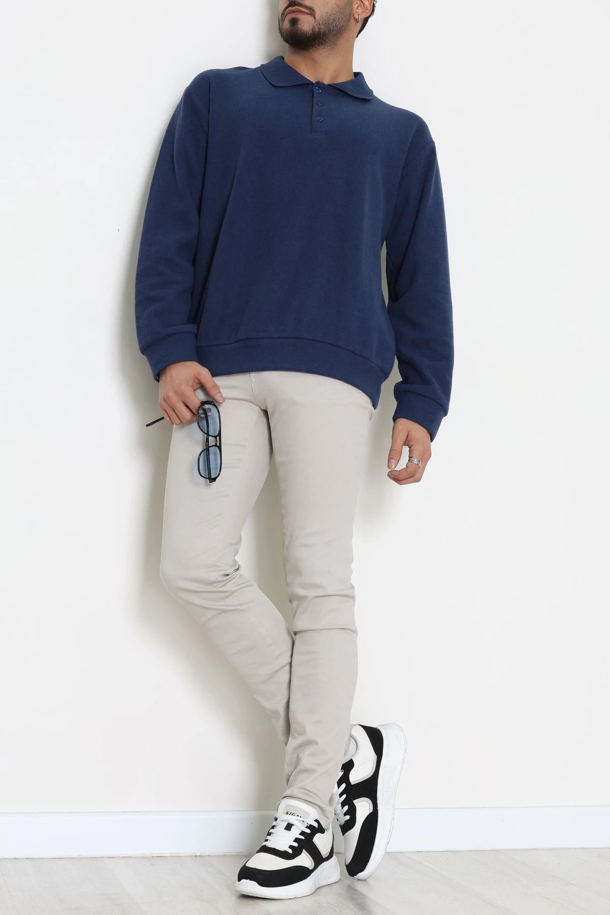 Polo Yaka Selanik Erkek Sweat Laci