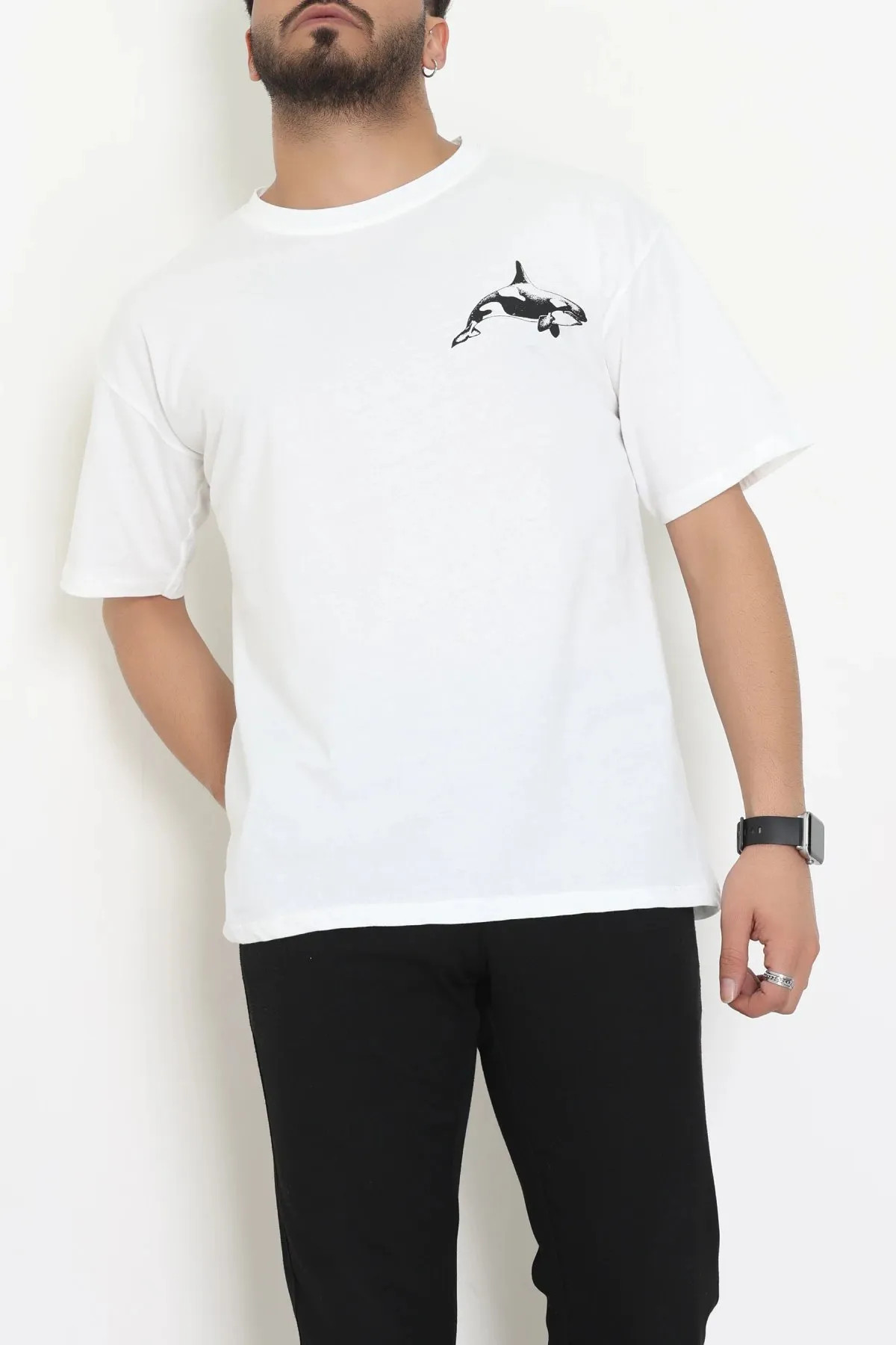 Kompakt Penye Unisex Tişört Ekrusiyah