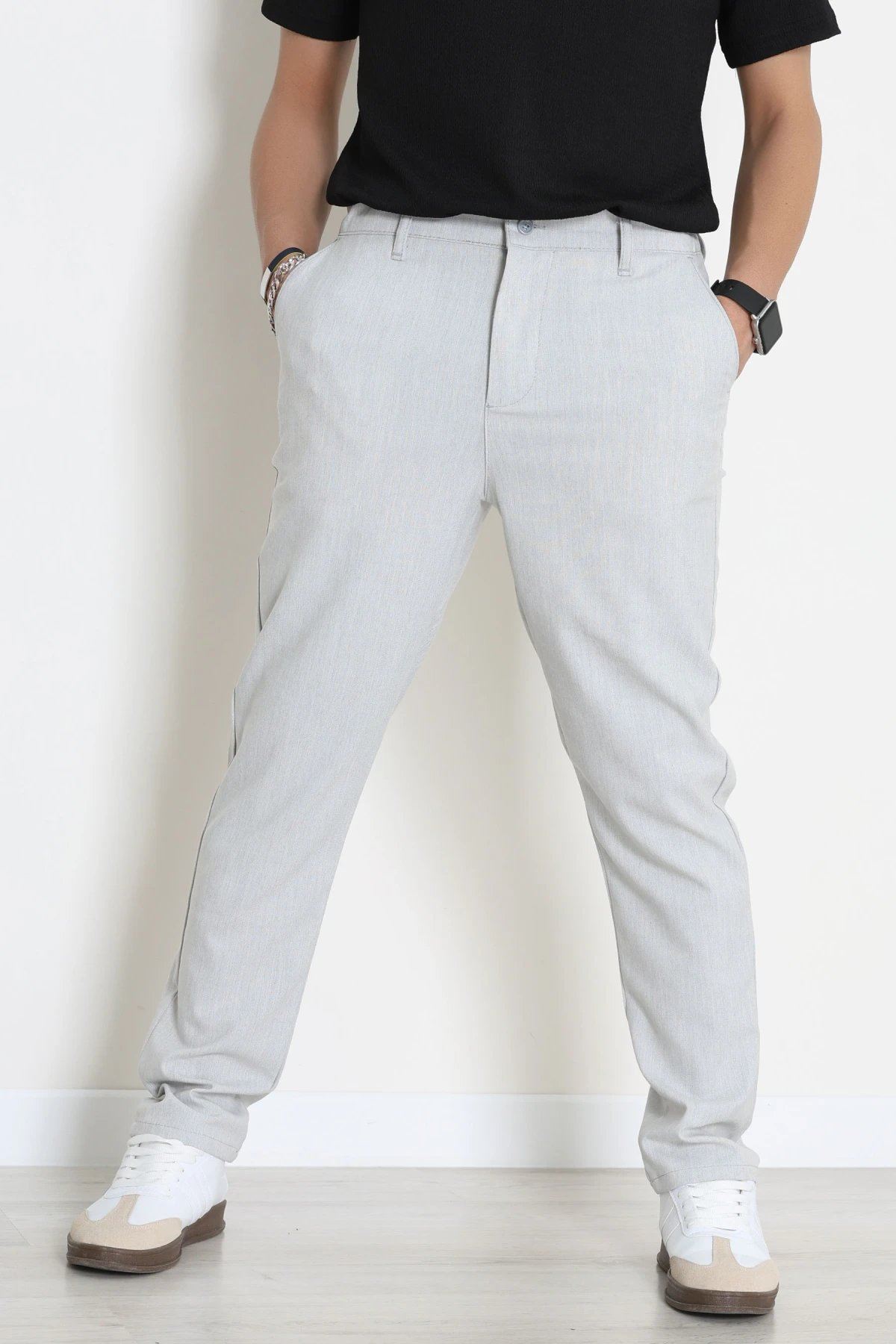 Regular Fit Erkek Kumaş Pantolon Gri - 70936.2061.