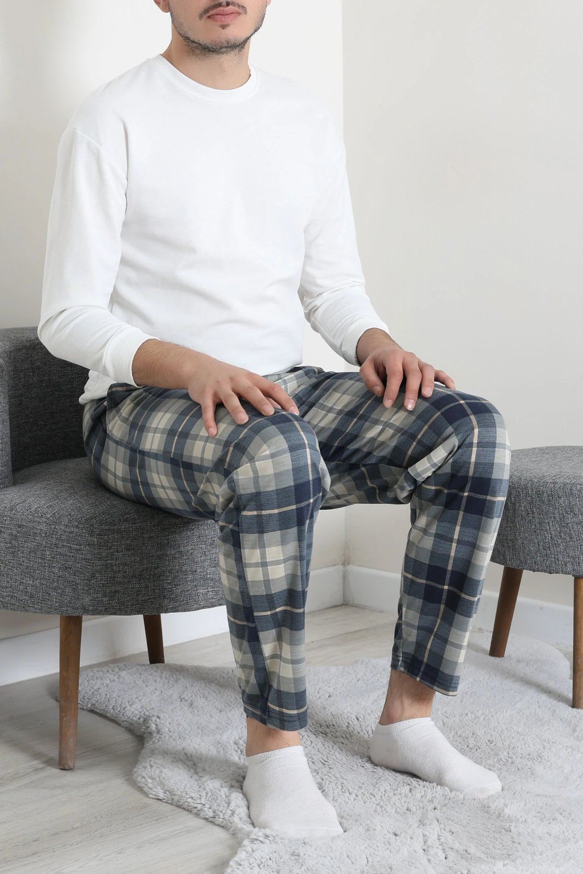 Süprem Cepli Erkek Pijama Altı Bejlaci