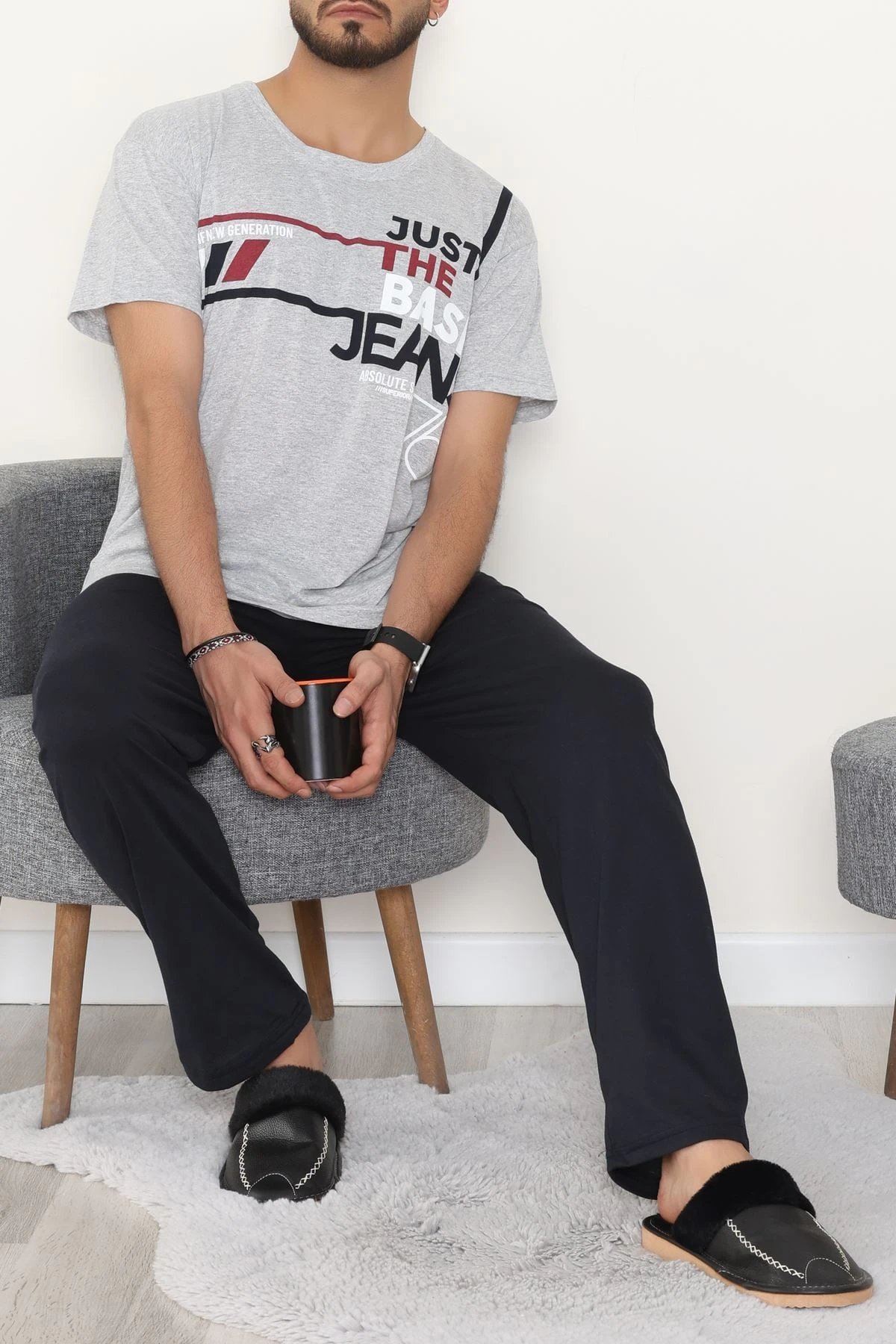 Süprem Erkek Pijama Takımı Grikırmızı - 42790.1838.