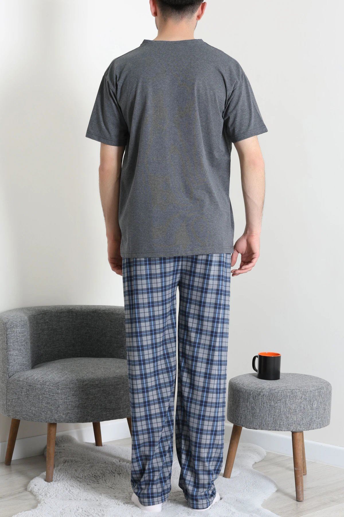 Süprem Erkek Pijama Takımı Füme - 42789.1838.