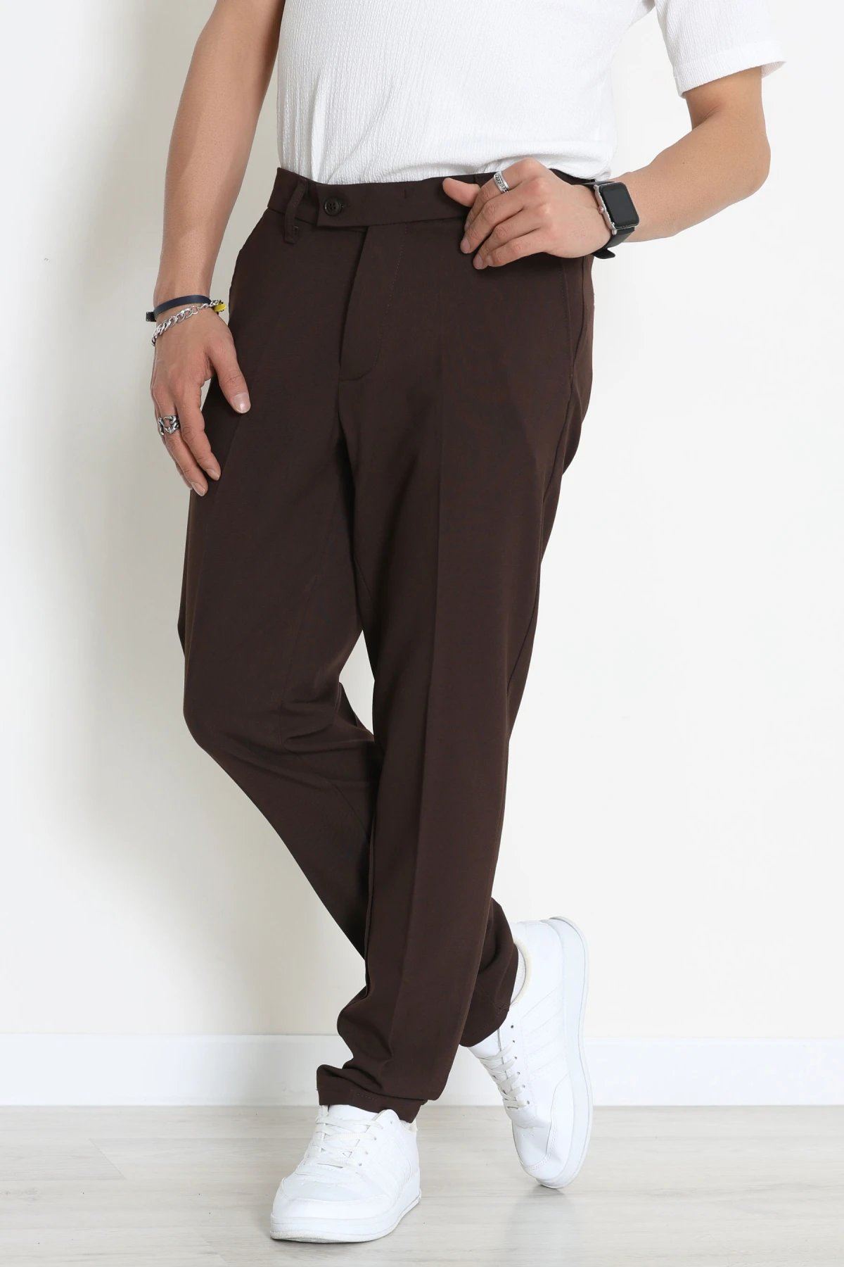 Regular Fit Erkek Kumaş Pantolon Kahve - 42589.2091.