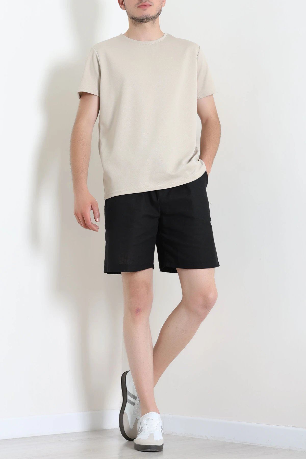 Polyester Örme Erkek Tişört Bej - 75100.275.