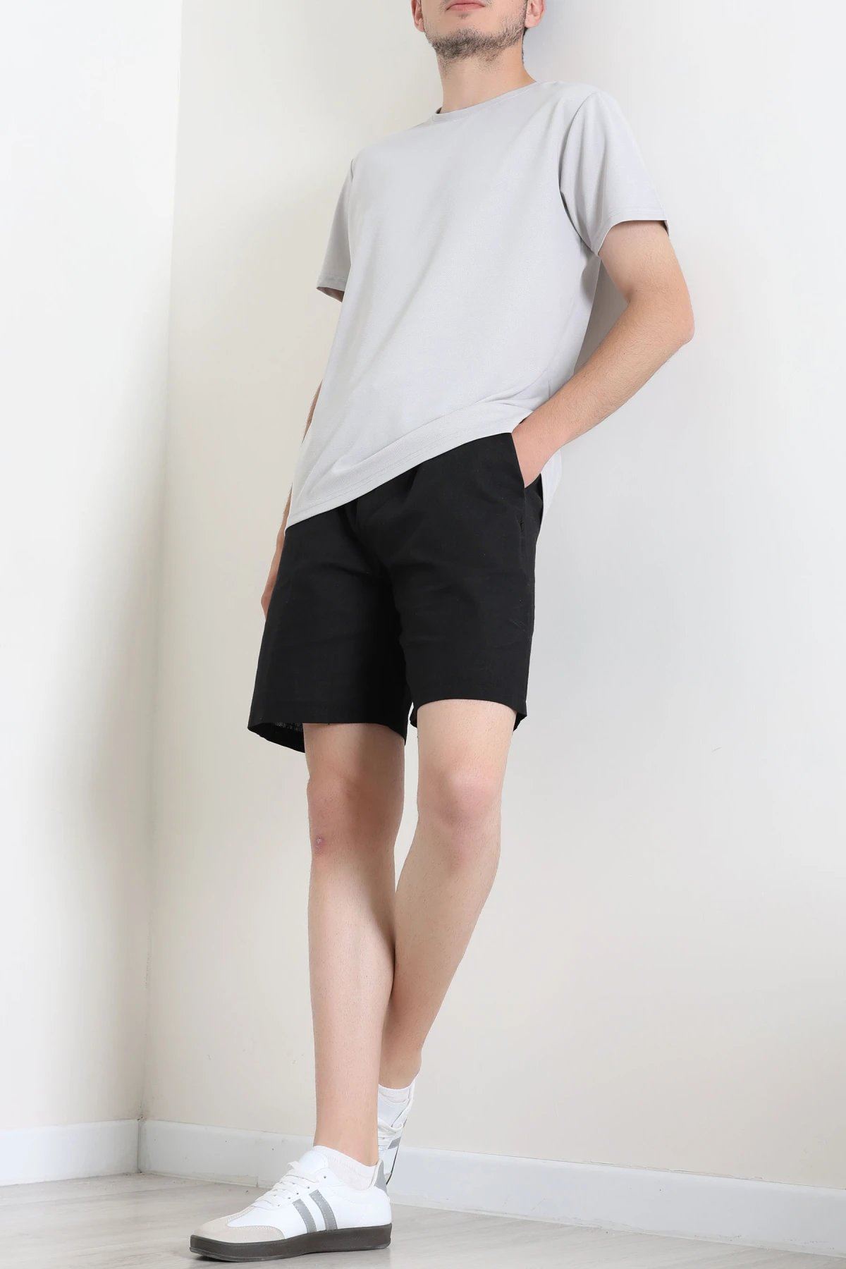 Polyester Örme Erkek Tişört Gri - 75100.275.