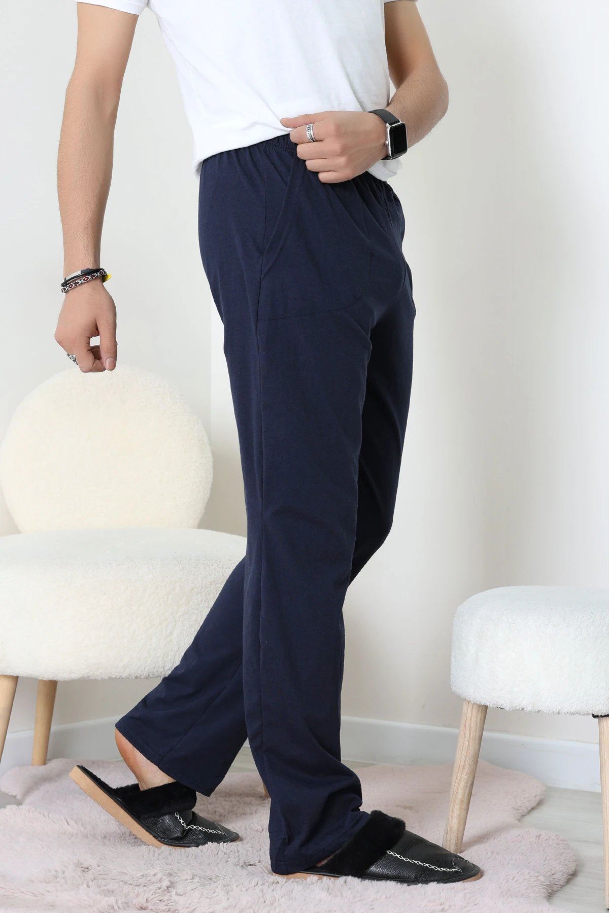 Süprem Cepli Erkek Pijama İndigo - 71237.1902.