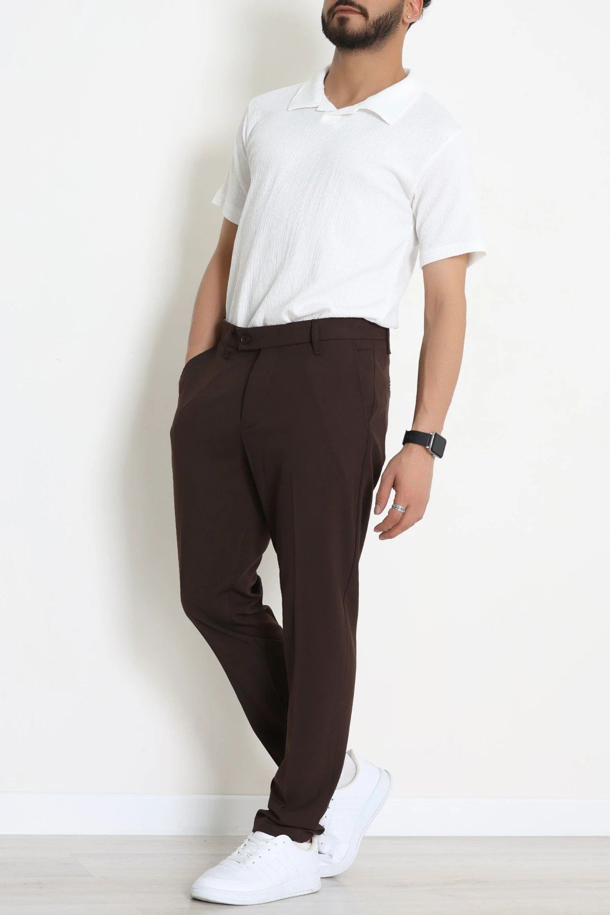 Regular Fit Erkek Kumaş Pantolon Kahve - 42589.2091.