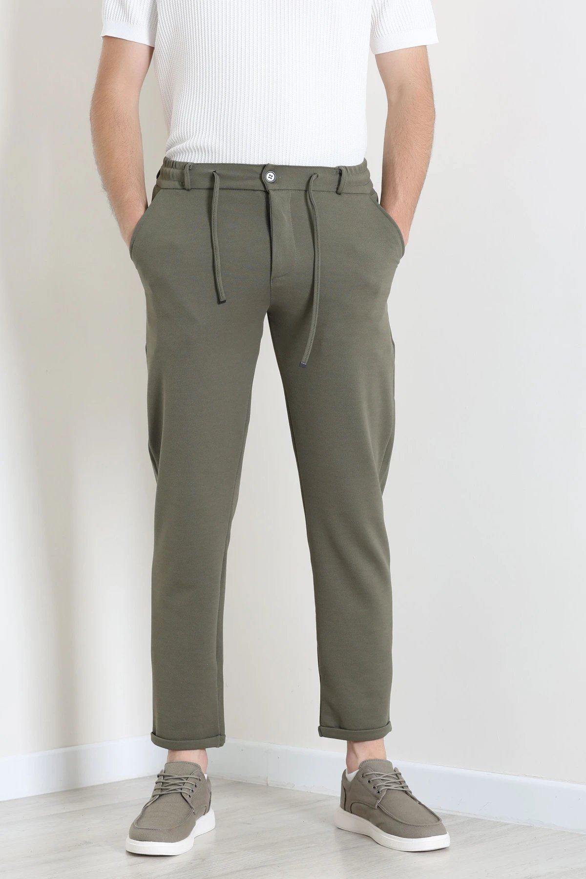 Diagonel Jogger Erkek Pantolon Haki - 70910.1937.