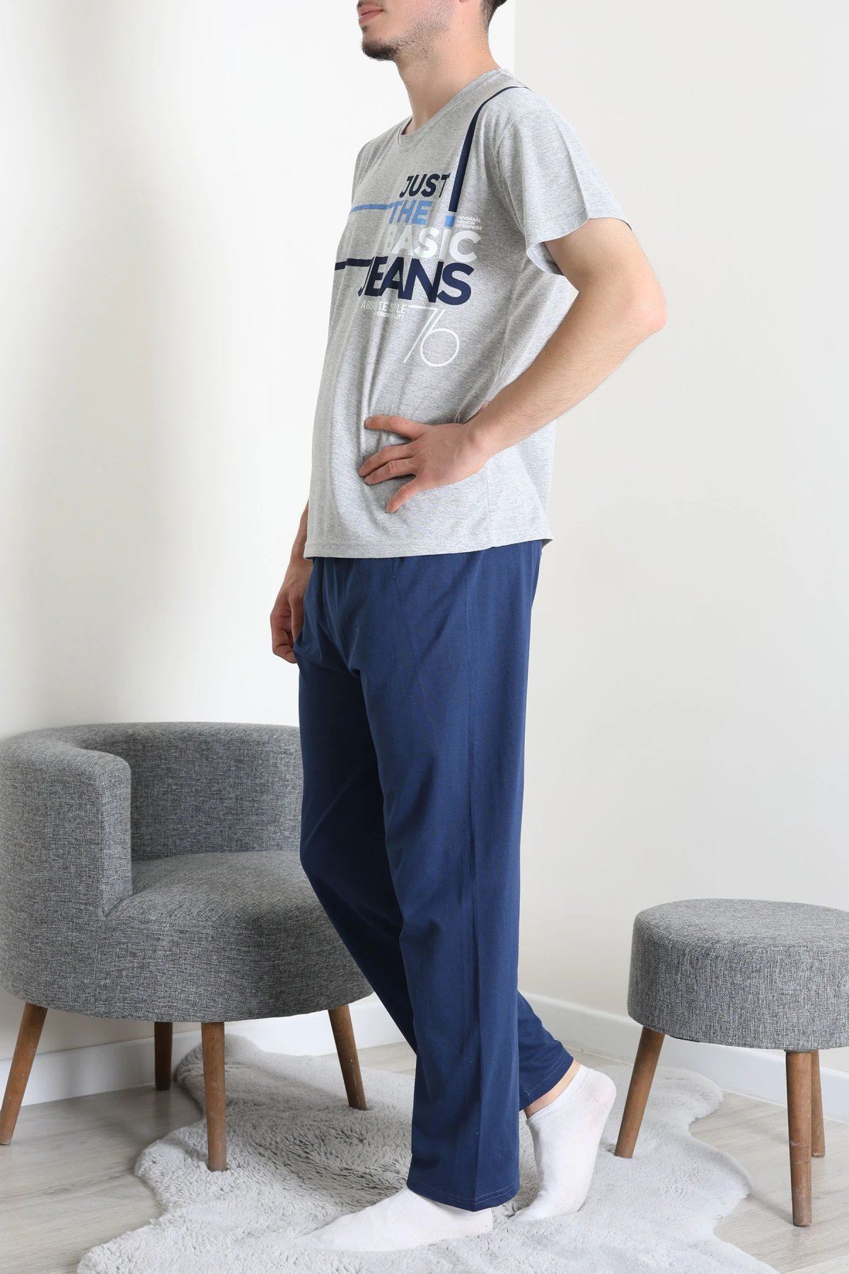 Süprem Erkek Pijama Takımı Grikırmızı - 42790.1838.