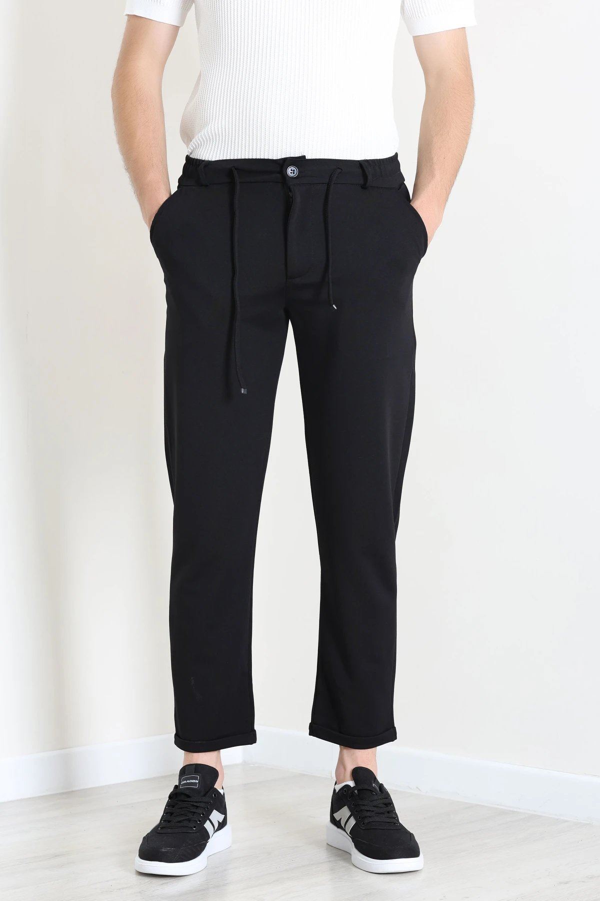 Diagonel Jogger Erkek Pantolon Siyah - 70910.1937.