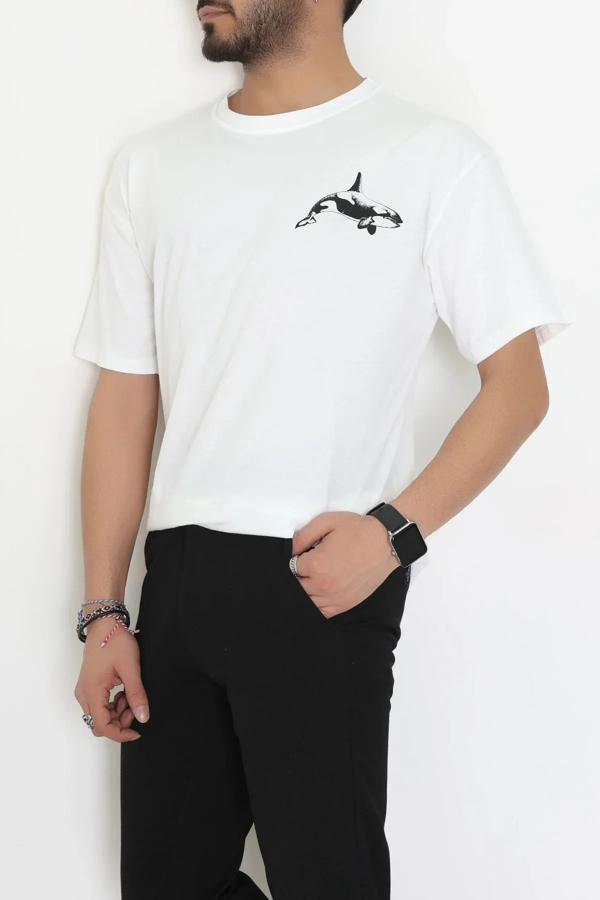 Kompakt Penye Unisex Tişört Ekrusiyah