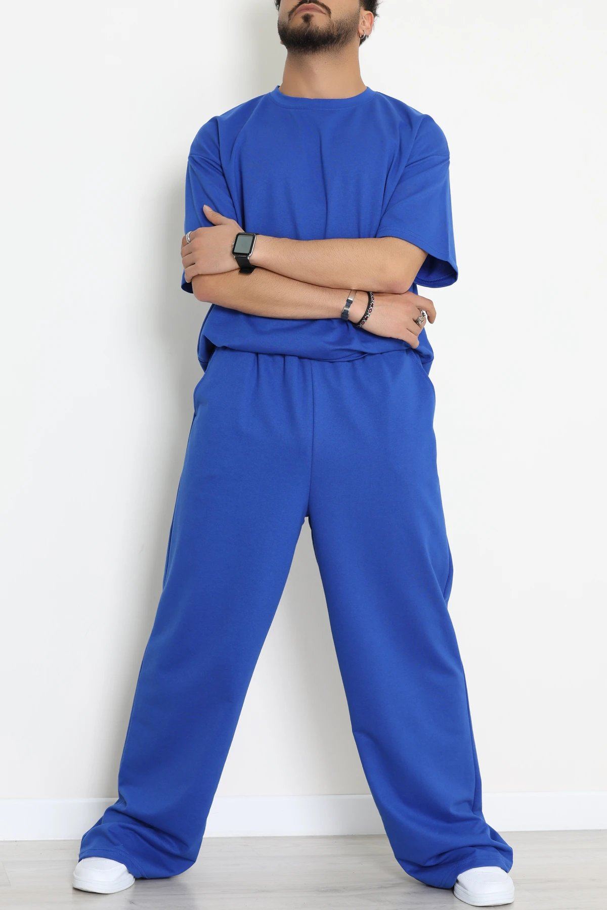 İki İplik Oversize Erkek Takım Lacivert - 80273.1567.