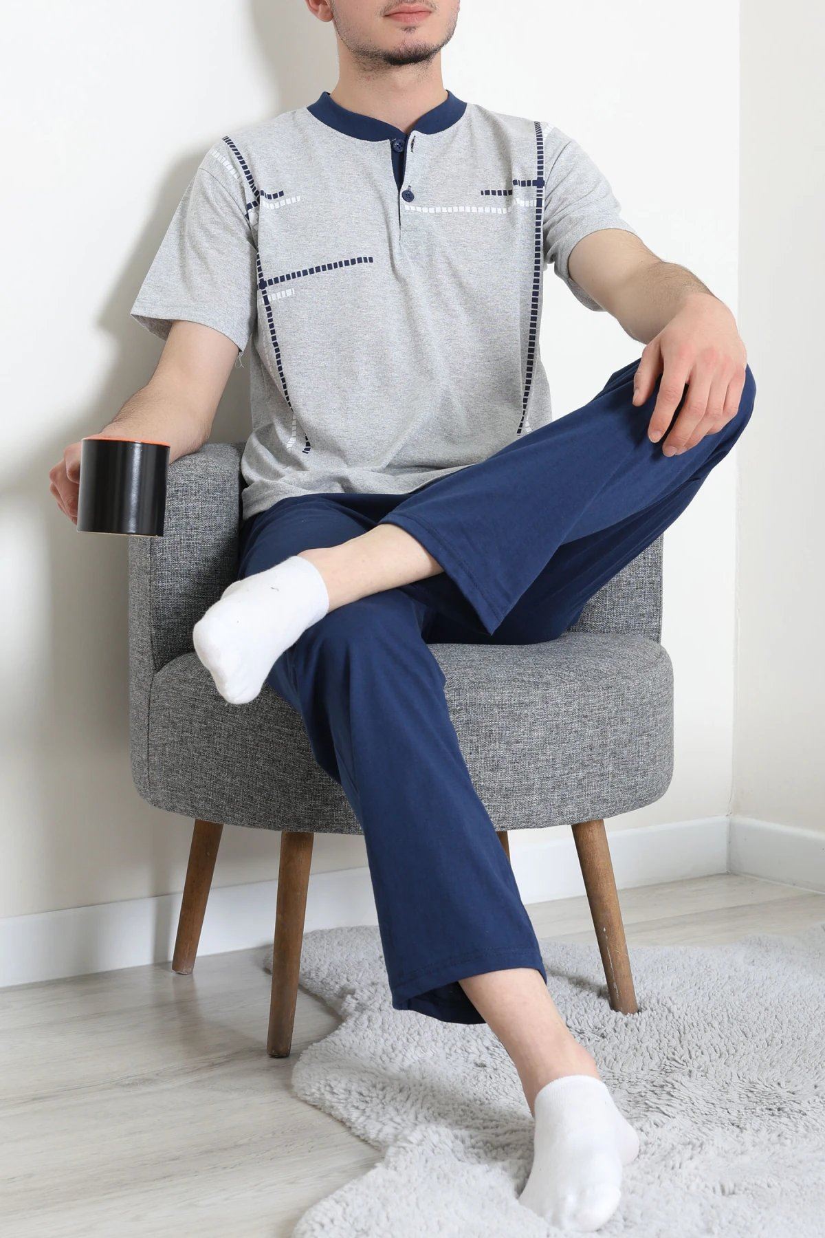 Süprem Erkek Pijama Takımı Grimavi - 42479.1838.