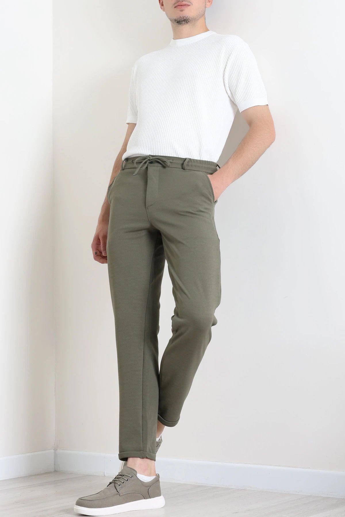 Diagonel Jogger Erkek Pantolon Haki - 70910.1937.