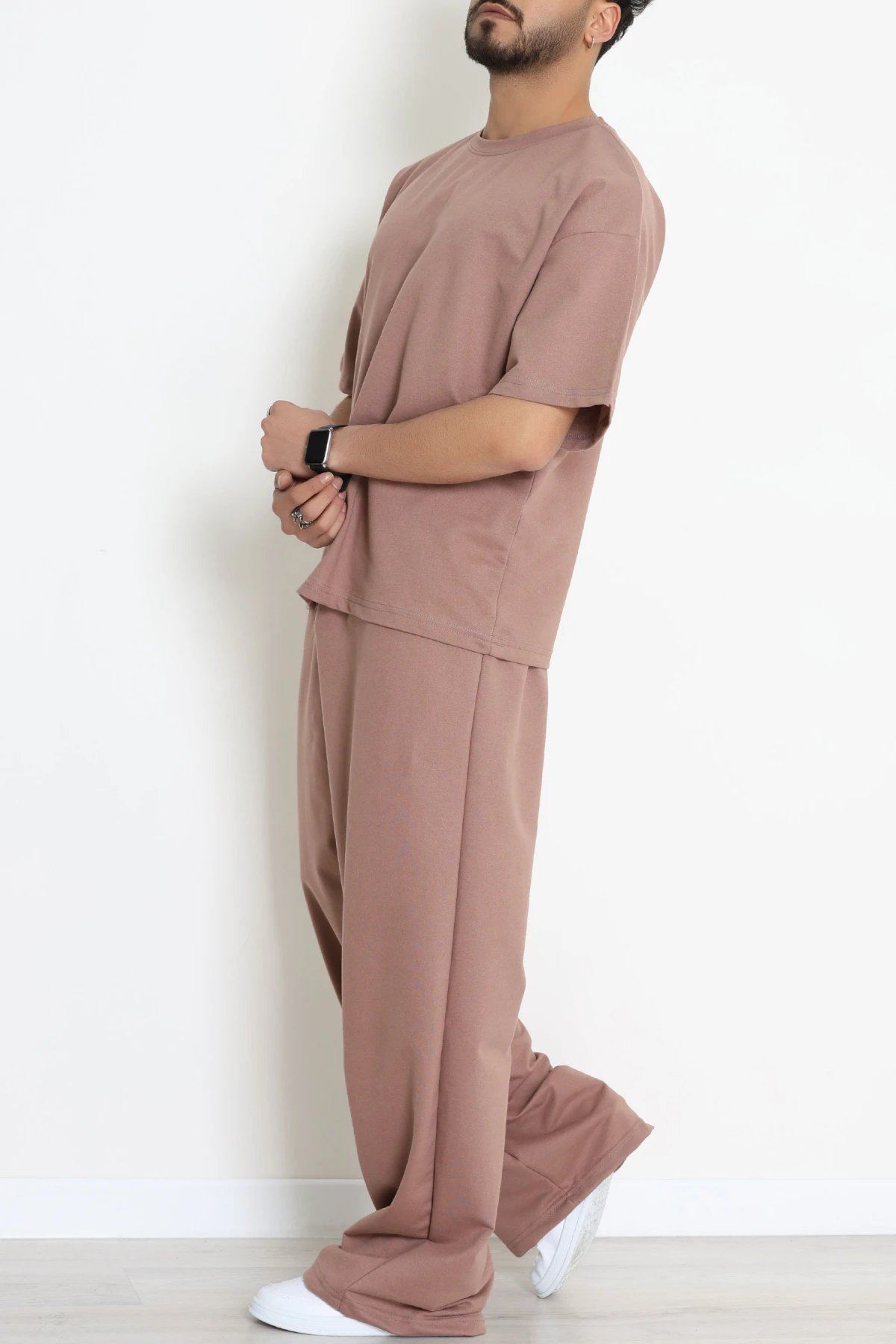 İki İplik Oversize Erkek Takım Kahve - 80273.1567.