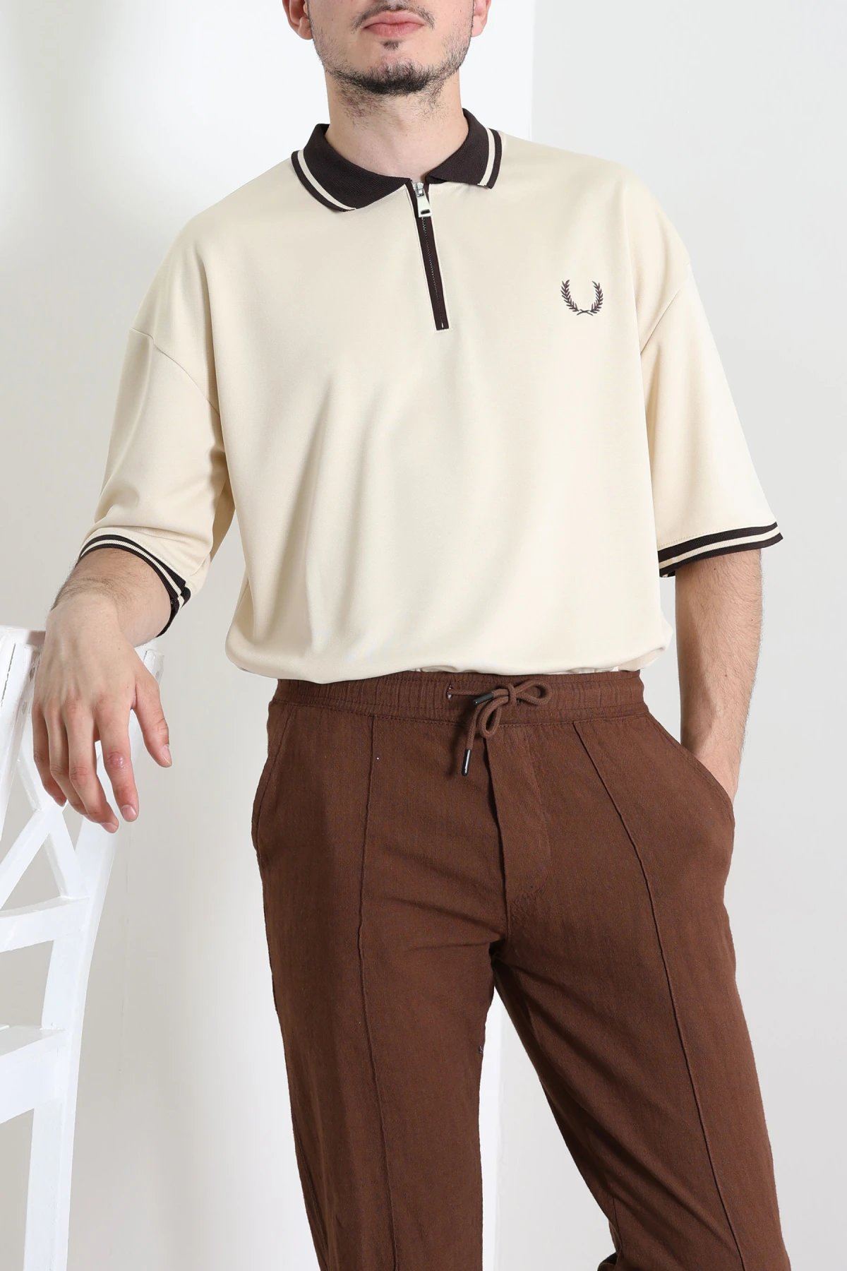 Premium Pike Polo Yaka Erkek Tişört Bej - 71792.1567.