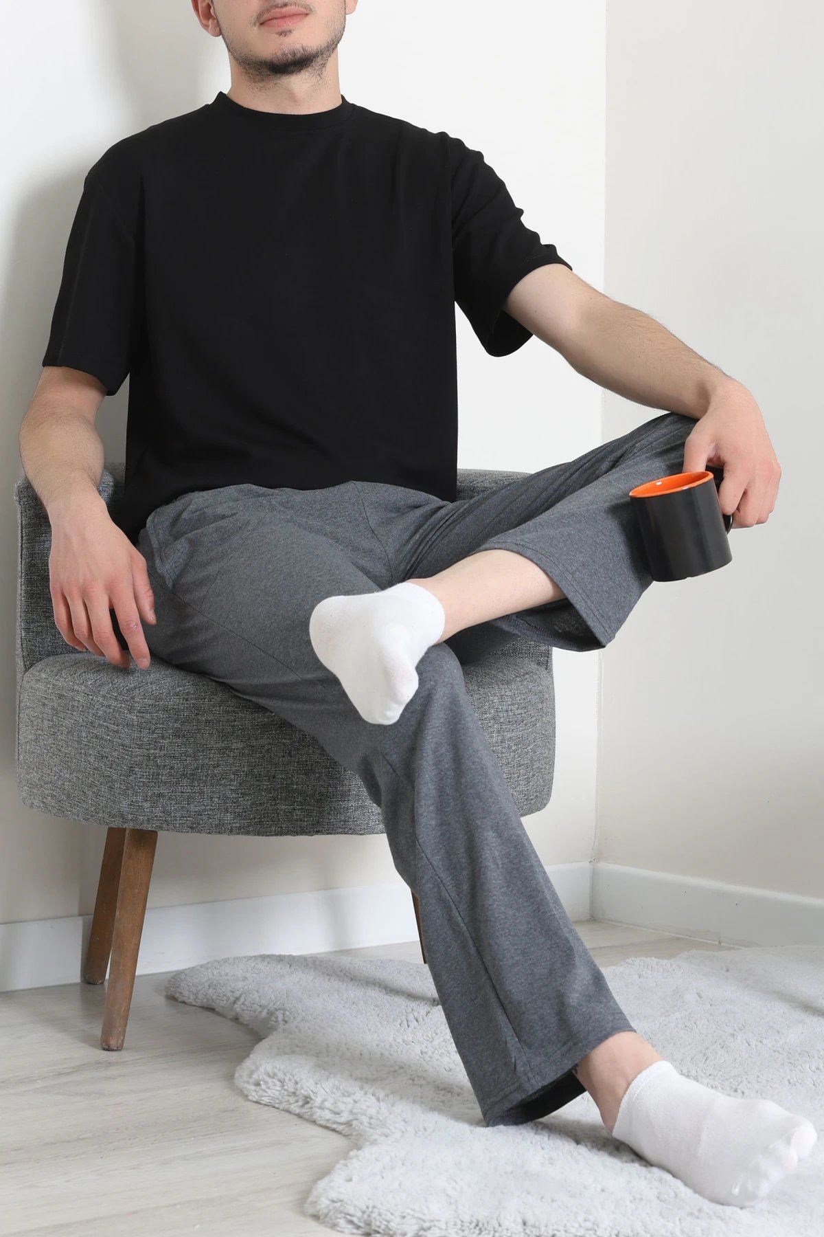 Süprem Cepli Erkek Pijama Antrasit - 71237.1902.