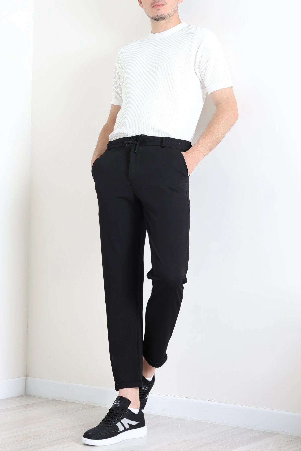 Diagonel Jogger Erkek Pantolon Siyah - 70910.1937.