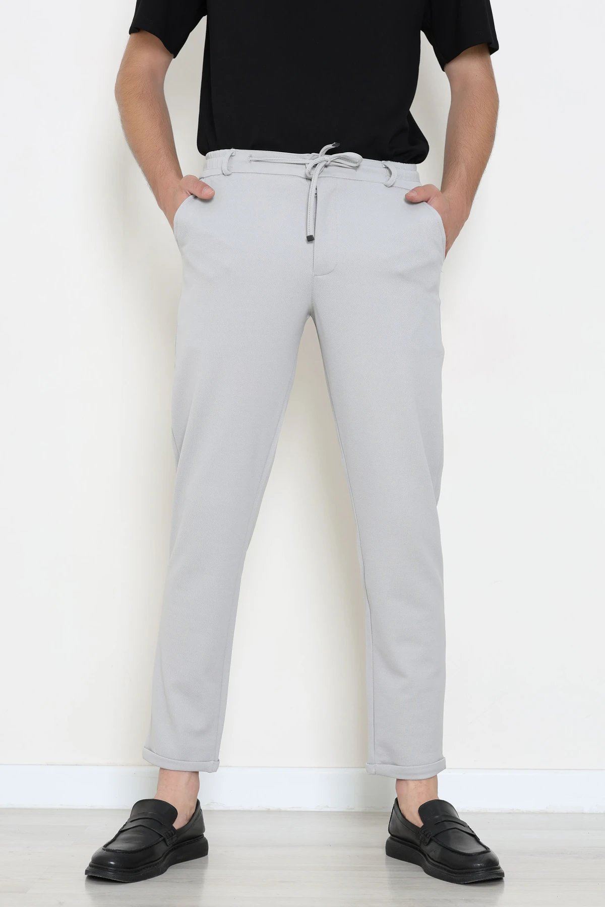 Diagonel Jogger Erkek Pantolon Gri - 70910.1937.