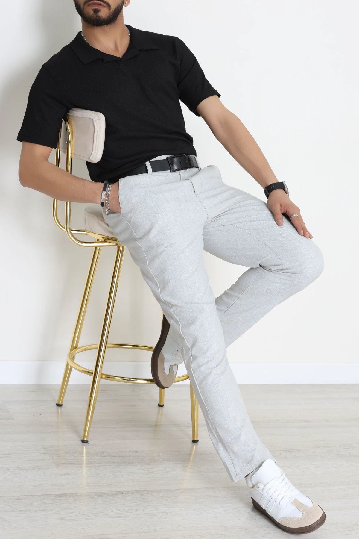 Regular Fit Erkek Kumaş Pantolon Gri - 70936.2061.