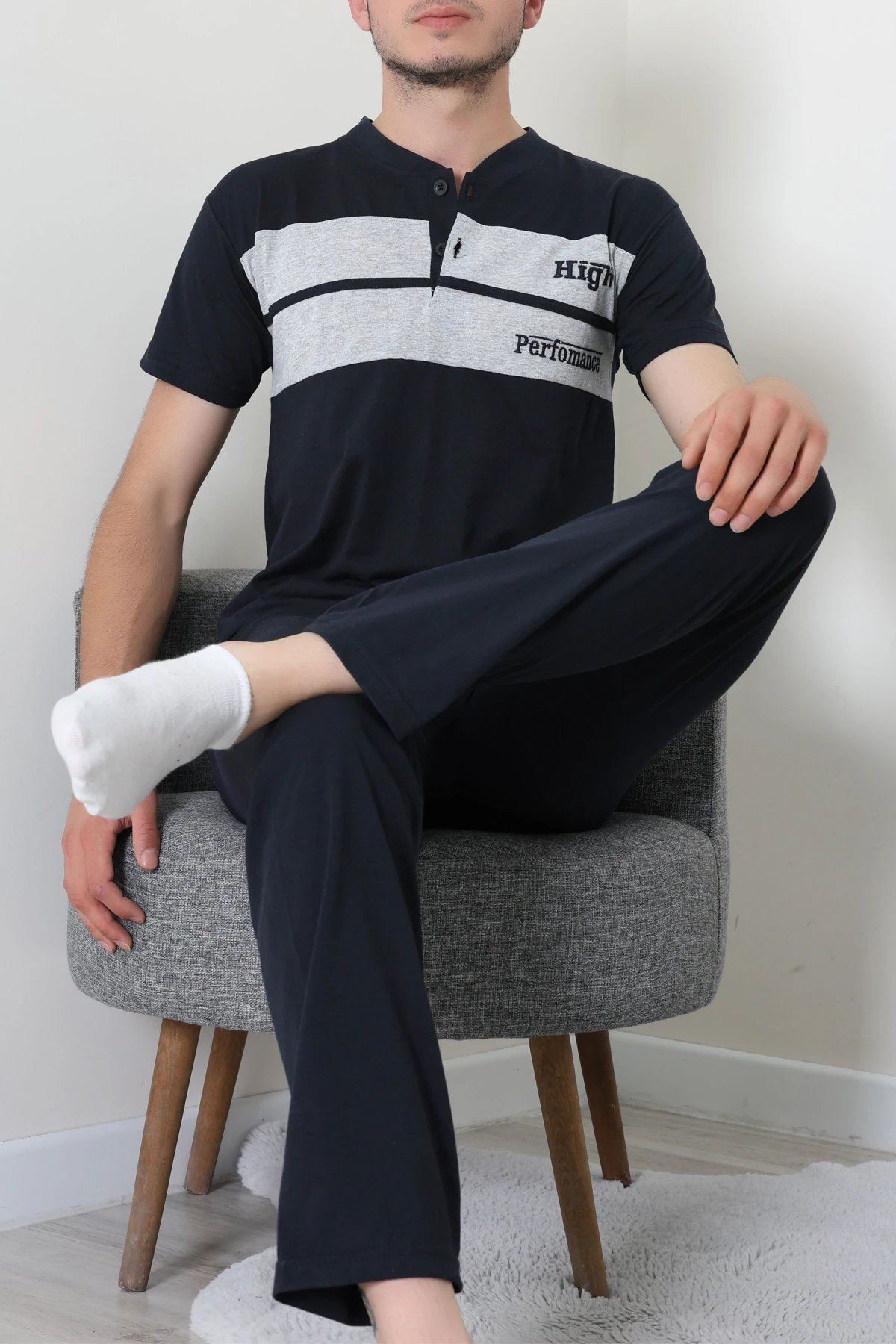 Süprem Erkek Pijama Takımı Lacigri - 42792.1838.
