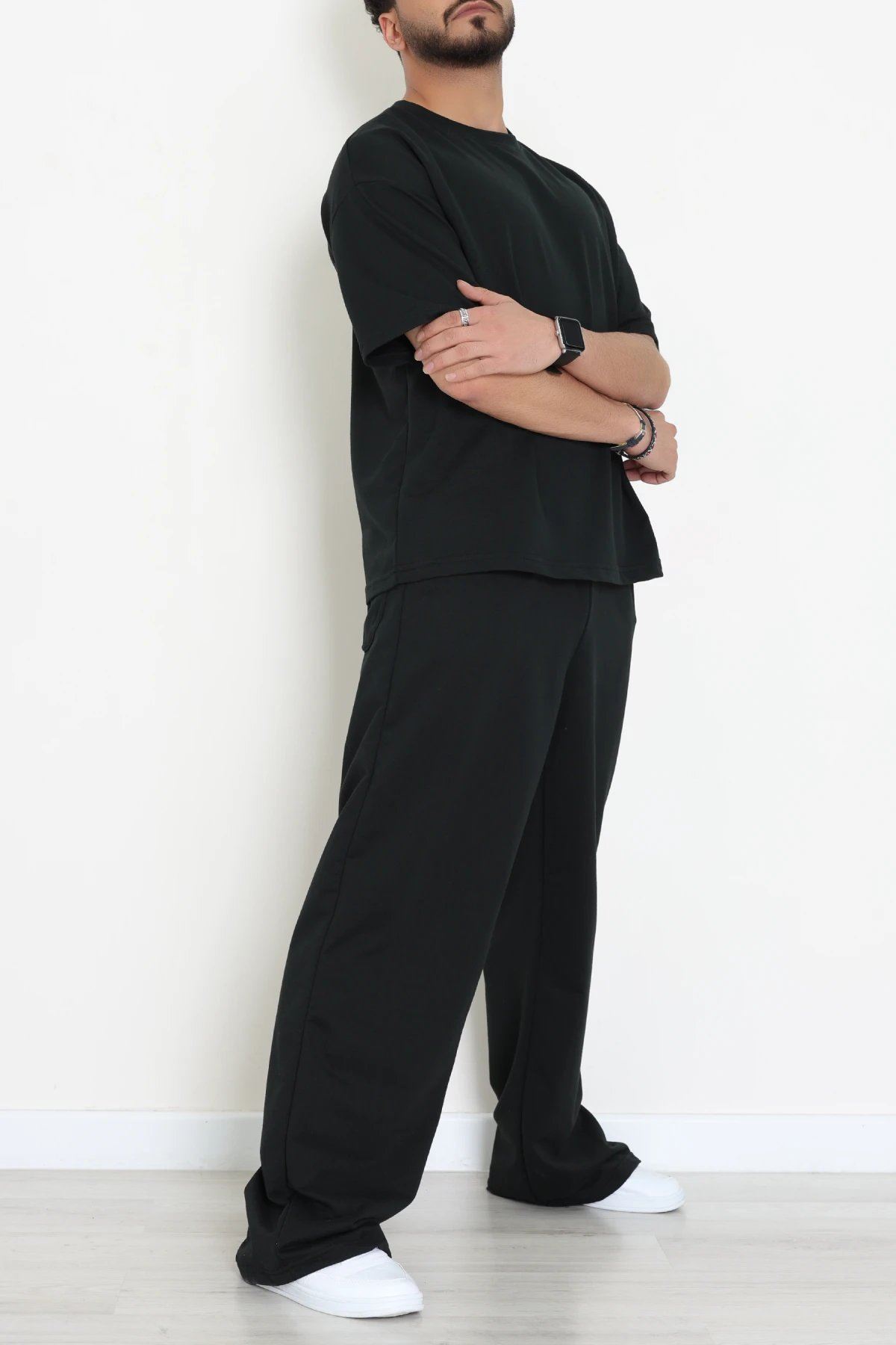İki İplik Oversize Erkek Takım Siyah - 80273.1567.
