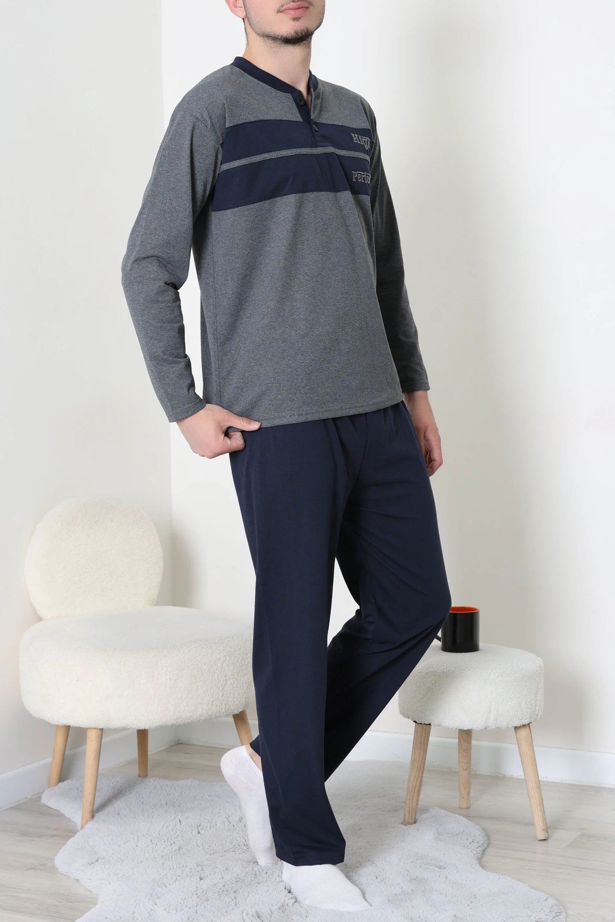 Süprem Erkek Pijama Takımı Fümelaci - 20833.1838.